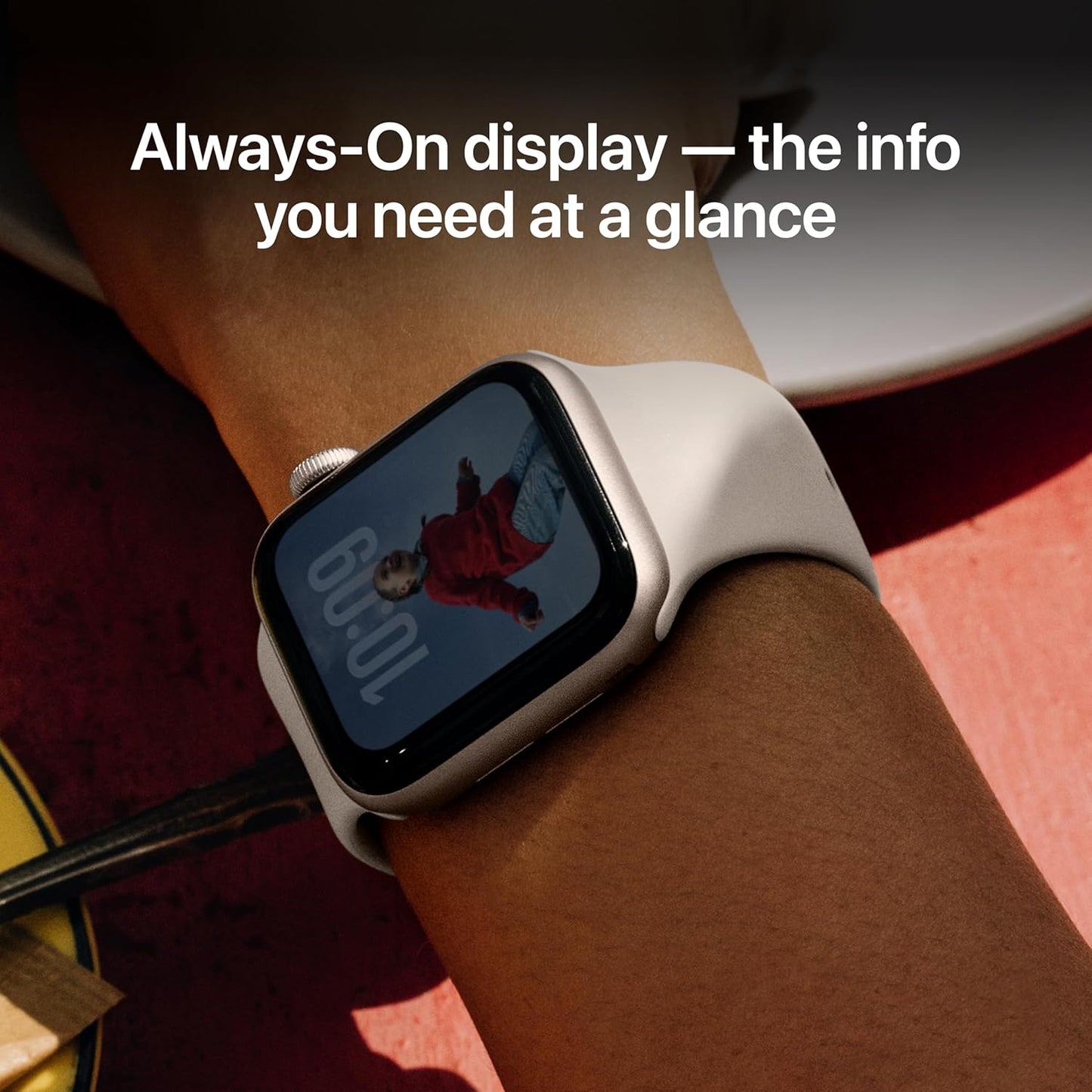 Apple Watch SE 3 GPS 40mm Smartwatch with Starlight Aluminum Case with Starlight Sport Band - S/M. Fitness and Sleep Trackers, Heart Rate Monitor, Always-On Display, Water Resistant