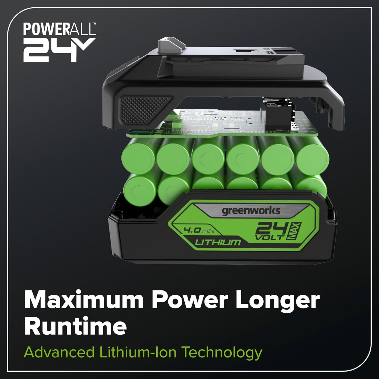 Greenworks 48V (24V x 2) 17" Cordless (Push) Lawn Mower (200+ Compatible Tools), (2) 4.0Ah Batteries and Dual Port Rapid Charger Included