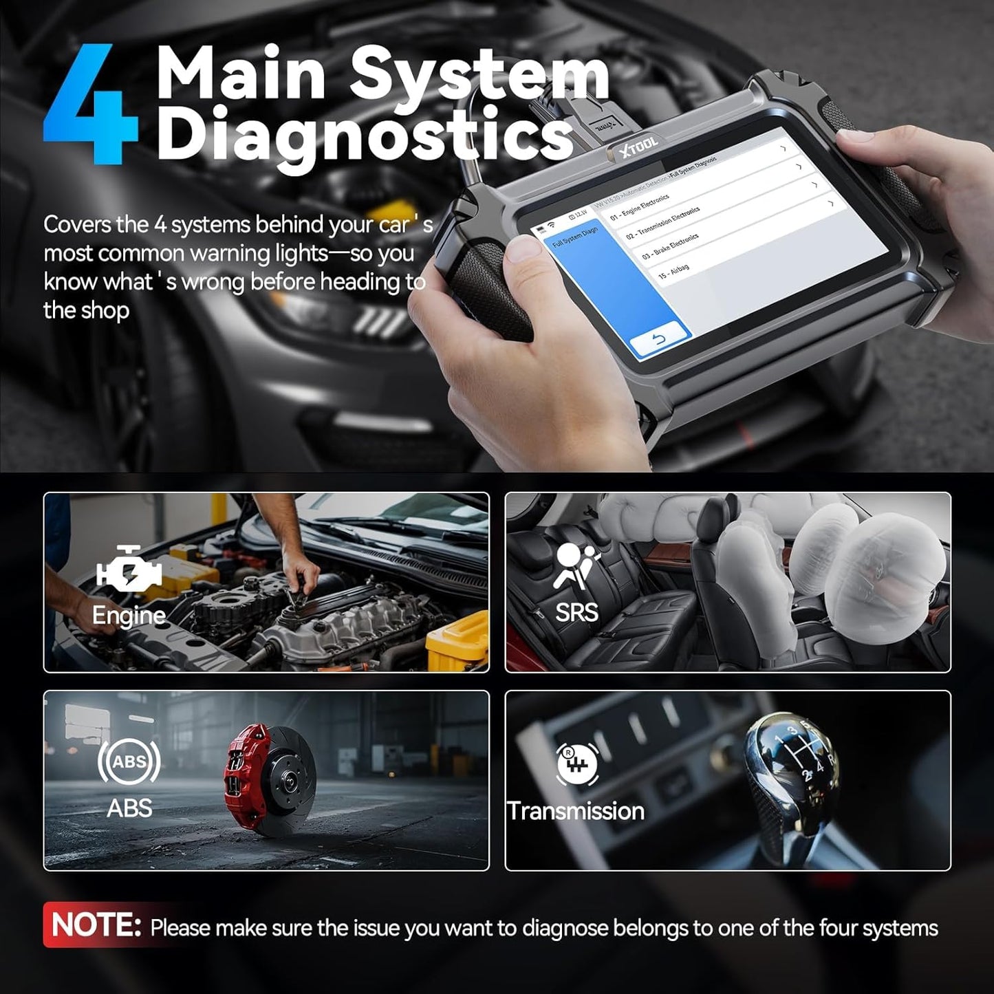 XTOOL D5S OBD2 Scanner with Touchscreen, Code Reader for Cars & Trucks with 16 Resets, Crank Sensor Relearn, Throttle Relearn, EPB, FCA, CAN FD for GM, Engine ABS SRS Transmission Car Diagnostic Tool