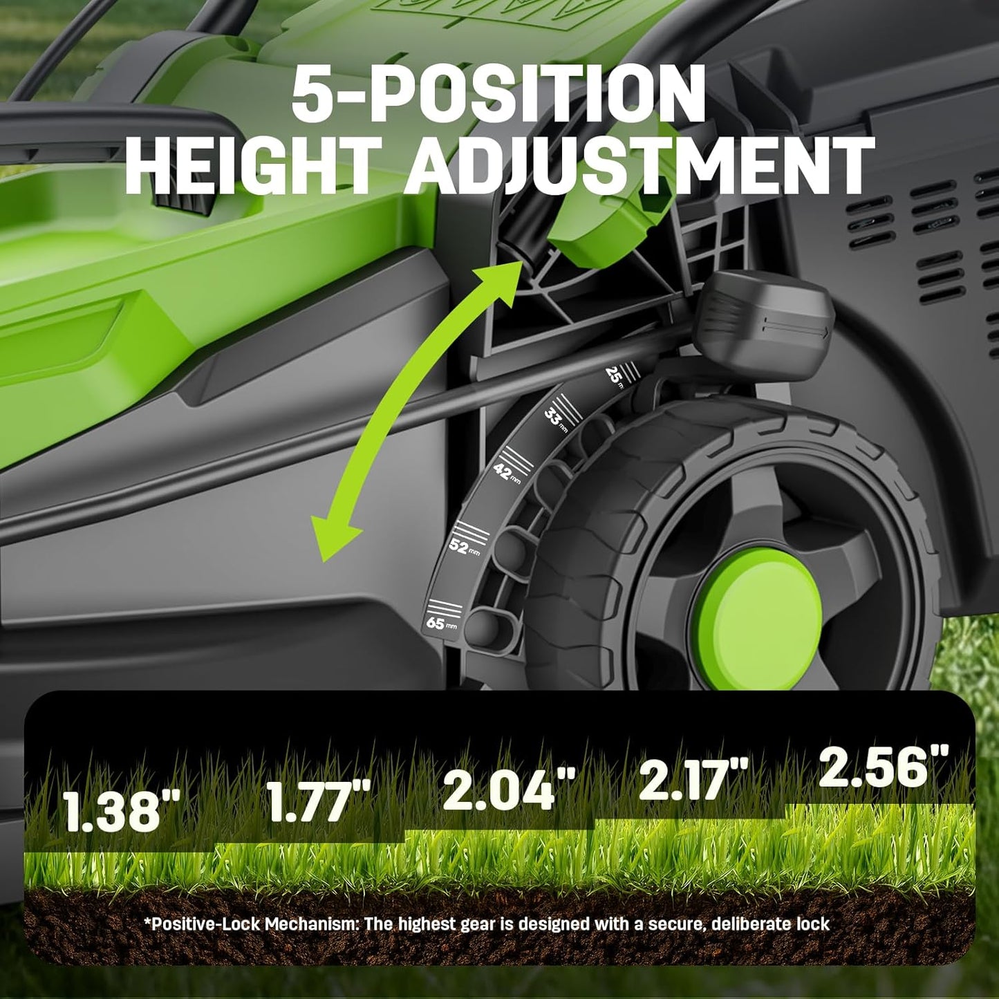 Steelite 13 Inch Electric Lawn Mower, 1300W Corded Power, Lightweight & Compact Design Ideal for Small to Medium Lawns