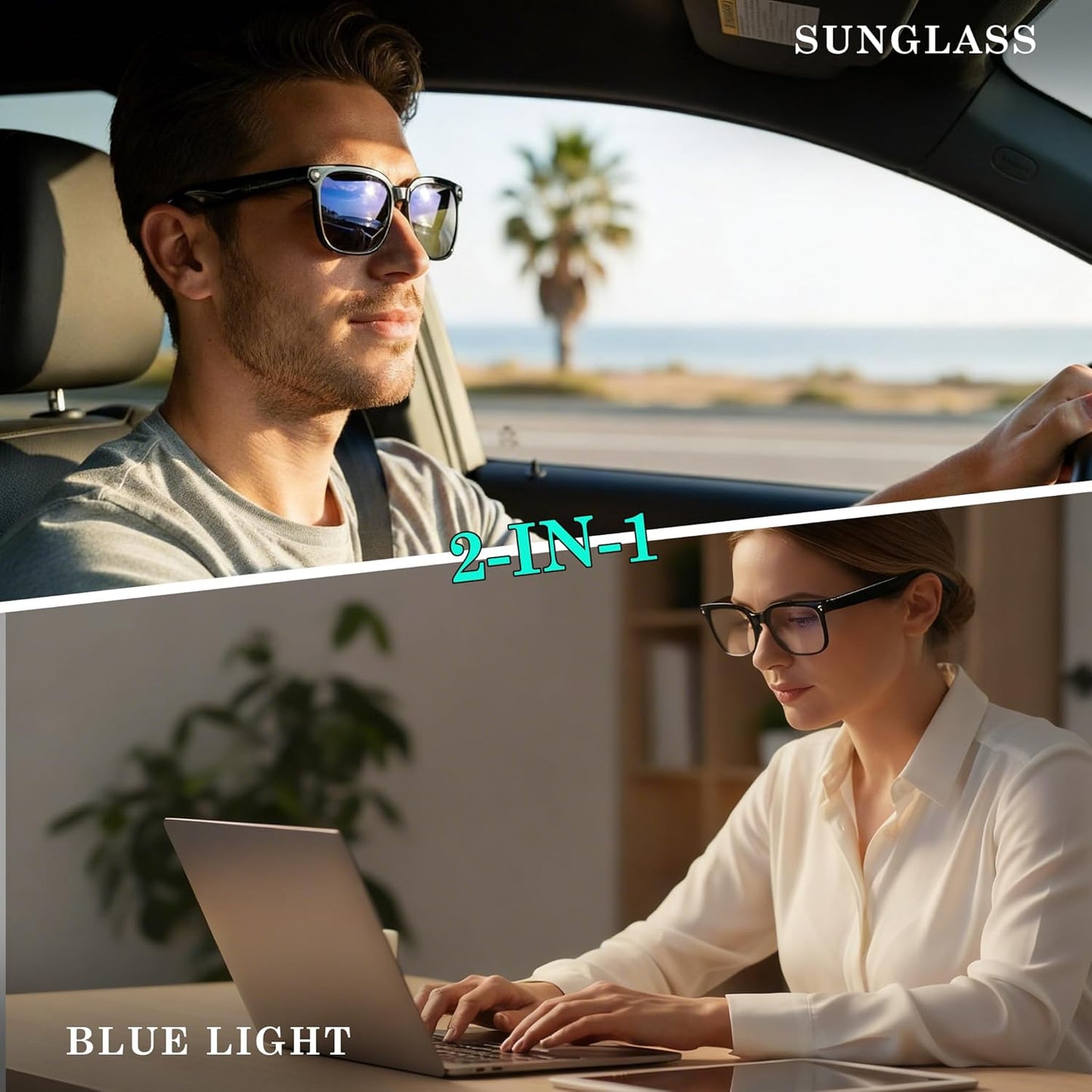 EarlySincere 4K Camera Smart Glasses with ChatGPT AI, Blue Light Blocking Lenses + Extra Sunglasses, Live Translation & Bluetooth Audio, Hands-Free POV Video Recording Eyewear