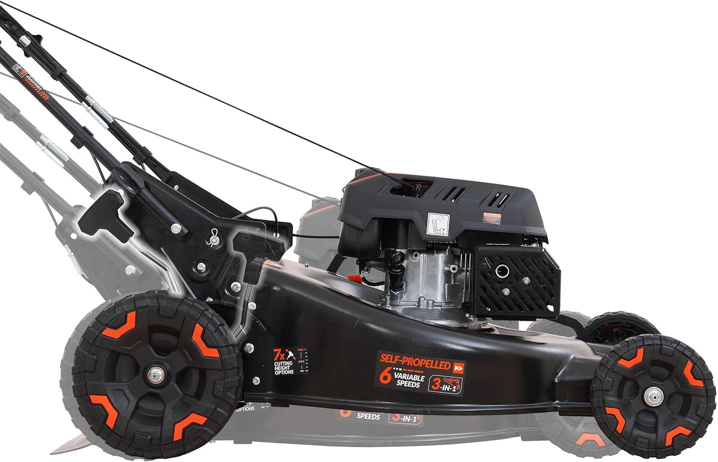 24 in. 201 cc Select PACE 6 Speed CVT High Wheel RWD 3-in-1 Gas Walk Behind Self-Propelled Lawn Mower W/Recoil Start