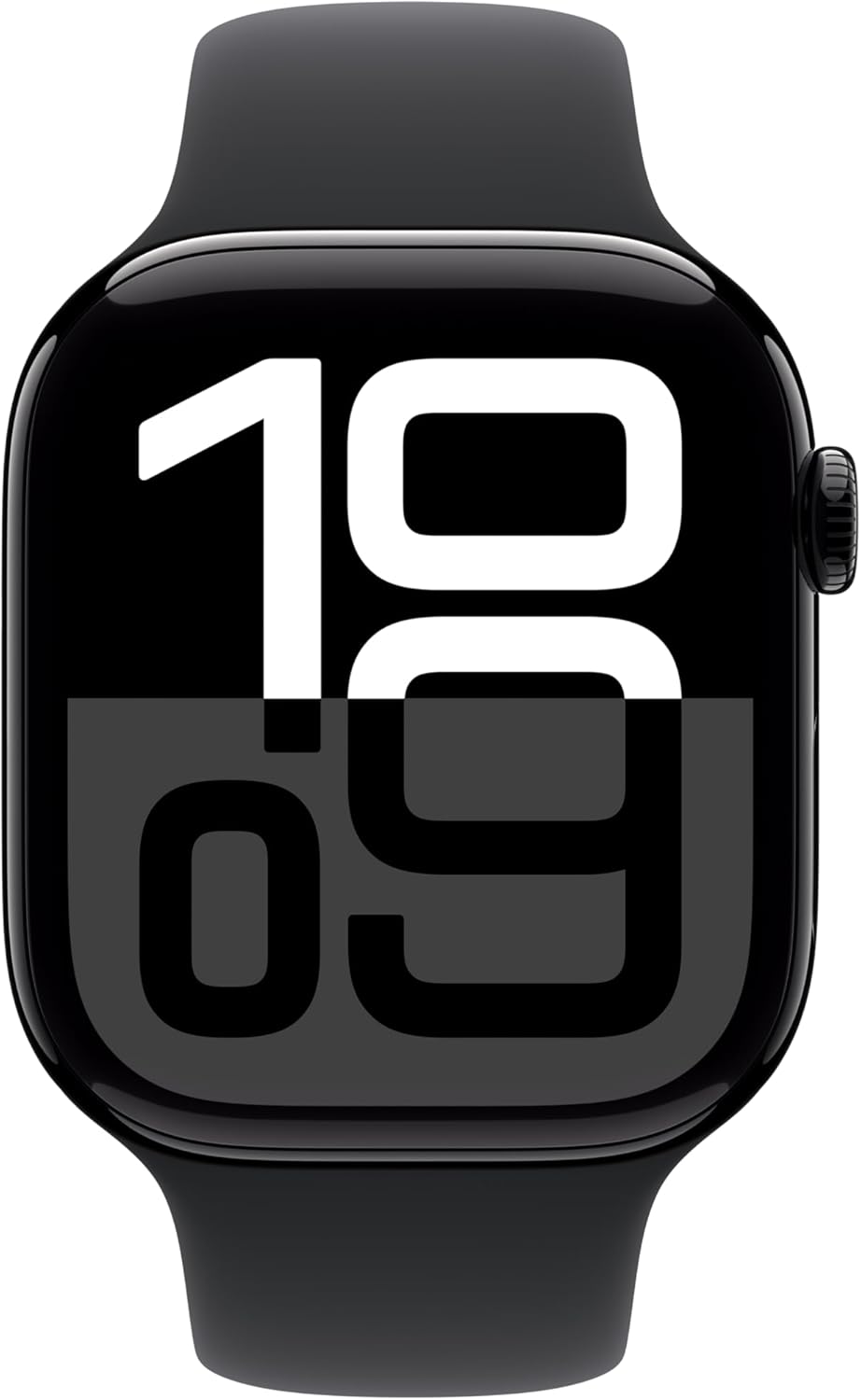 Apple Watch Series 10 GPS 46mm case Smartwatch with Jet Black Aluminum Case with Black Sport Band - M/L. Fitness Tracker, ECG App, Always-On Retina Display, Water Resistant