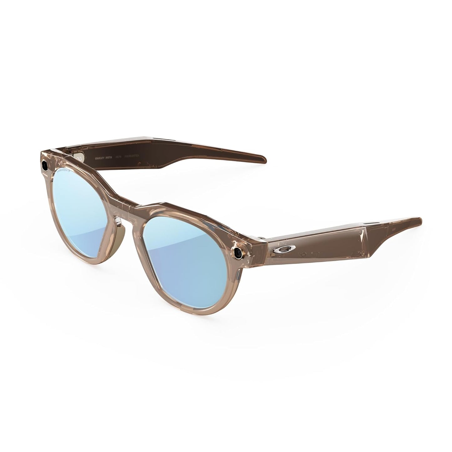 Oakley Meta HSTN, Brown Smoke | Smart AI Glasses for Men, Women — Performance for Sports, Athletes — Camera, Audio, Video — 8 Hour Battery — 3K HD Resolution — Deep Water Polarized Lenses