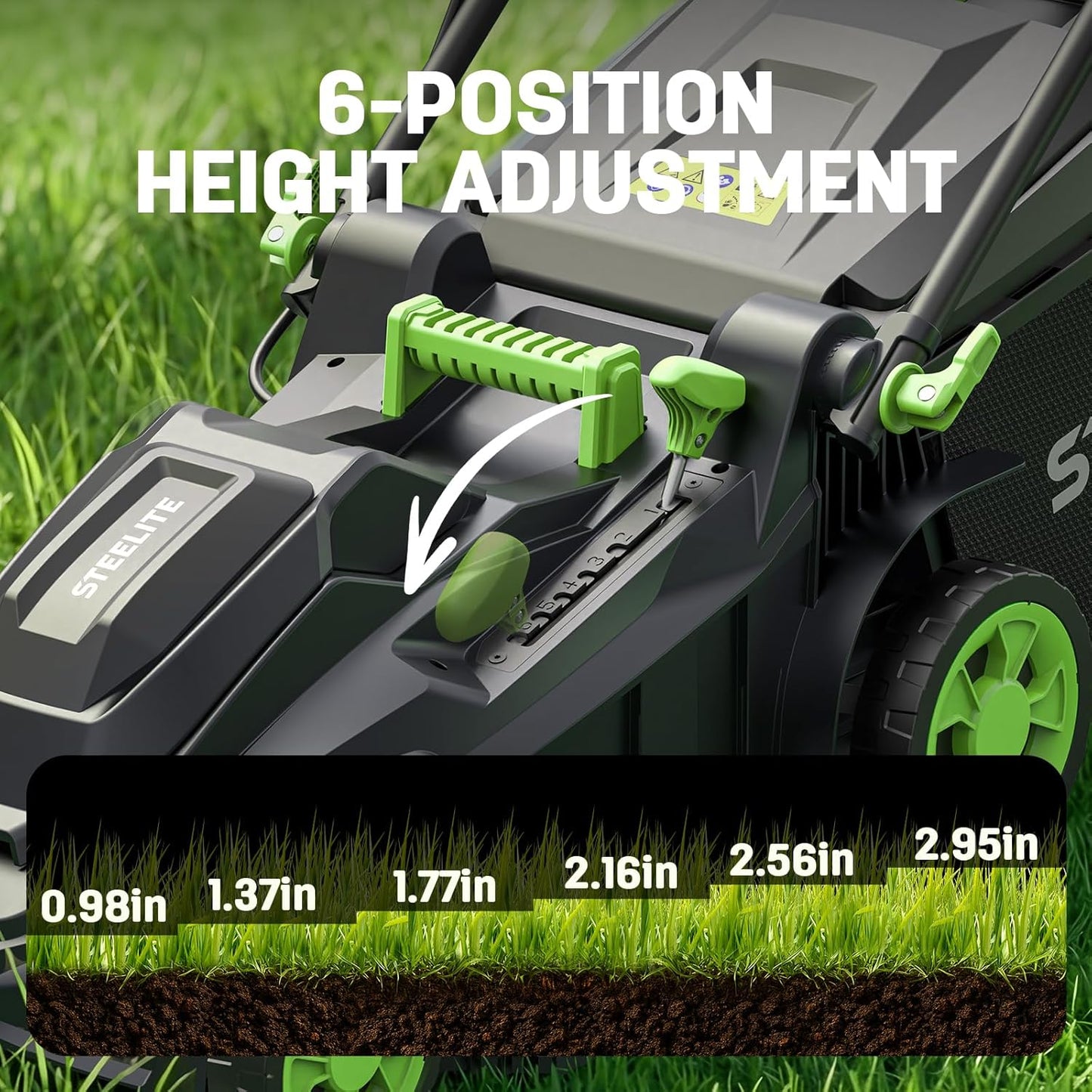 STEELITE 40V(2×20V) 17-Inch Cordless Lawn Mower Combo, Brushless Electric Mower, 12-Inch Weed Wacker & 500CFM Leaf Blower, with 4 Batteries and 3 Chargers - Shipped in 2 packages, delivery separately.
