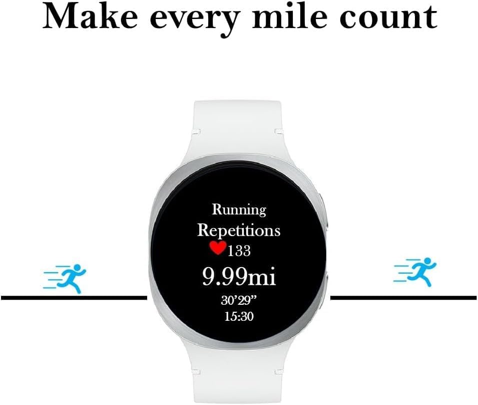 Samsung Galaxy Watch 8 (2025) Bluetooth Smartwatch, Intl Version – Fitness & Sleep Tracking,Heart Rate Monitor, Android Compatible (Not for iOS) – with Extra Hybrid Band (Silver, 44mm)