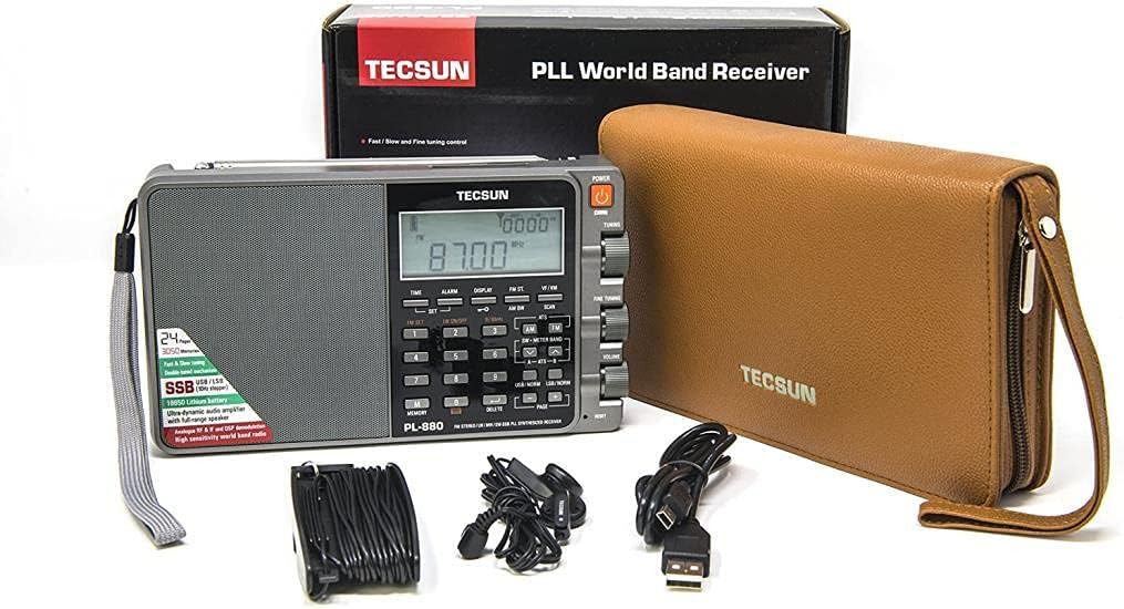 Tecsun PL880 Portable Digital PLL Dual Conversion AM/FM Longwave Shortwave Radio with SSB (Single Side Band) Reception