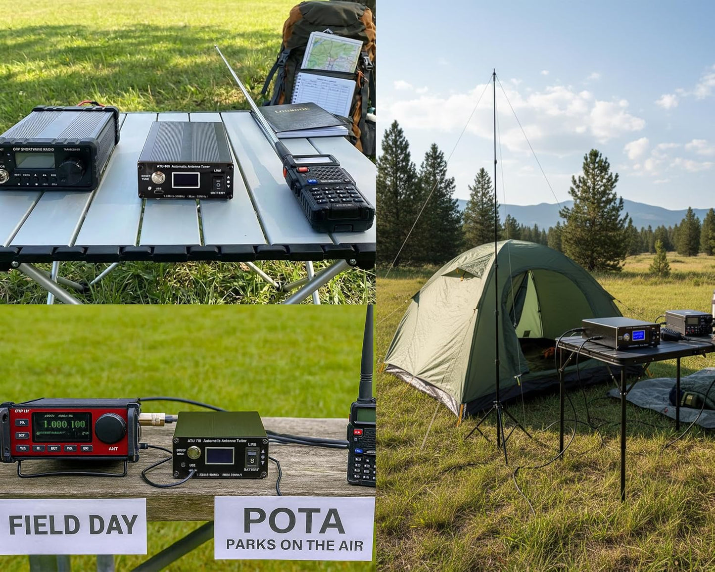 V3.2 ATU-100 EXT Automatic Antenna Tuner for Ham Radio – 1.8-55MHz, Low SWR Tuner, Compact Design, Works with Amateur Radio Equipment, Ideal for POTA/SOTA/DX with 5000mAh Battery