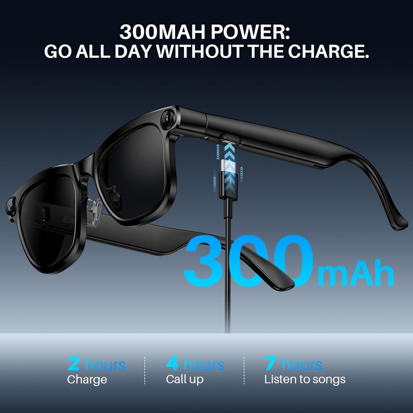 EnergyPort AI Smart Glasses with Camera, 4K HD Video Recording, AI Assistant/Real-Time Translation, Bluetooth Calling, for Men & Women, Suitable for Outdoor Activities (Includes 2 Pairs of Lenses)
