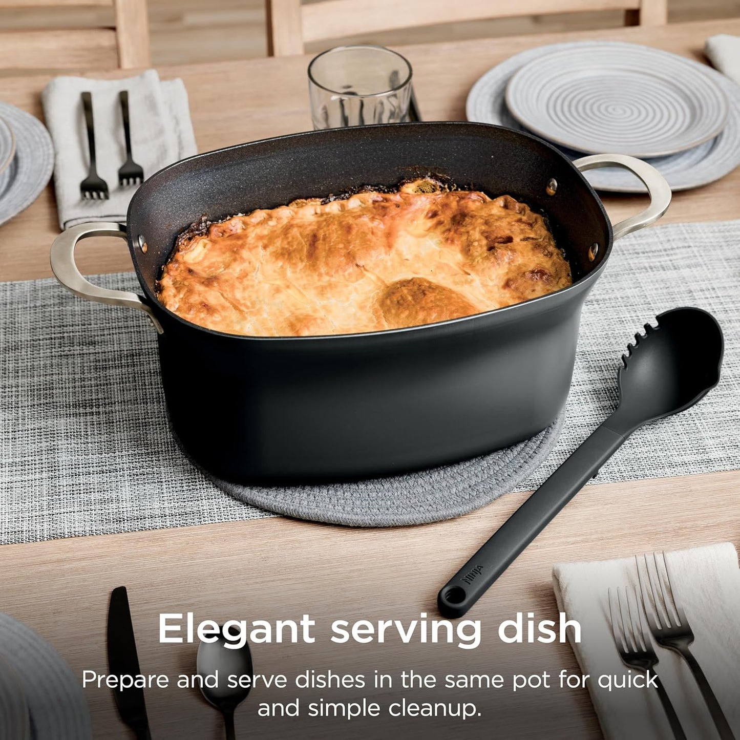 Ninja® 12-in-1 PossibleCooker™ PLUS | 8.5-qt - Sous Vide & Proof Multi-Cooker | Slow Cooker, Dutch Oven & More | Glass Lid & Integrated Spoon | Nonstick | Oven Safe Pot to 500°F | Black | MC1010