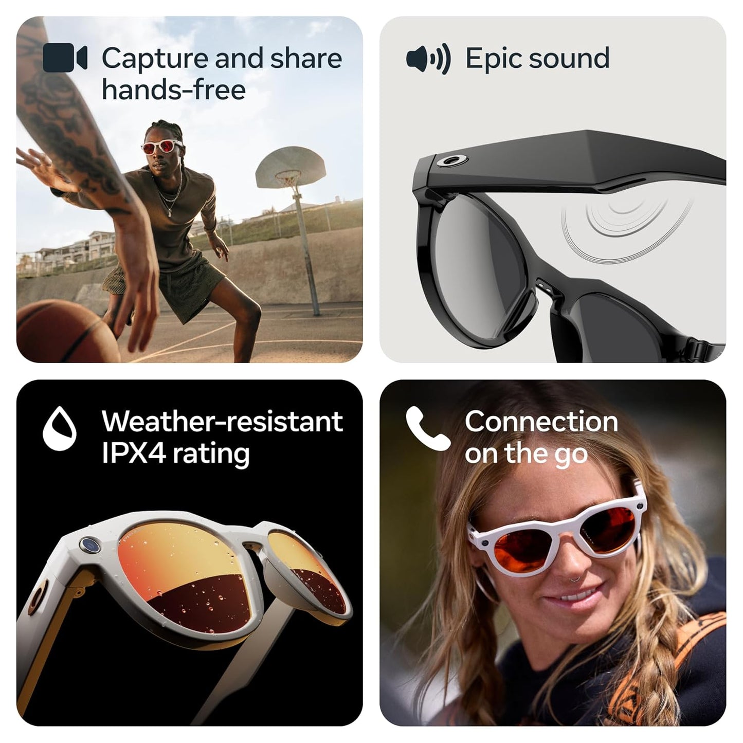 Oakley Meta HSTN, Black | Smart AI Glasses for Men, Women — Performance for Sports, Athletes — Camera, Audio, Video — 8 Hour Battery — 3K HD Resolution — Prizm™ Polarized Lenses