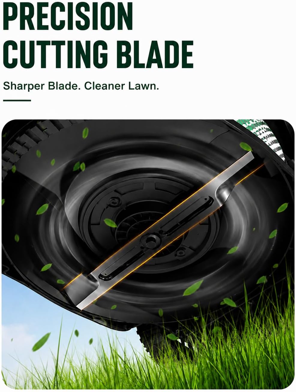 40V Cordless Lawn Mower, 16-Inch Brushless Electric Push Mower with 4.0Ah Battery & Charger, 2-in-1 Mulching and Bagging, 5-Position Height Adjustment, Lightweight Foldable Design, Green
