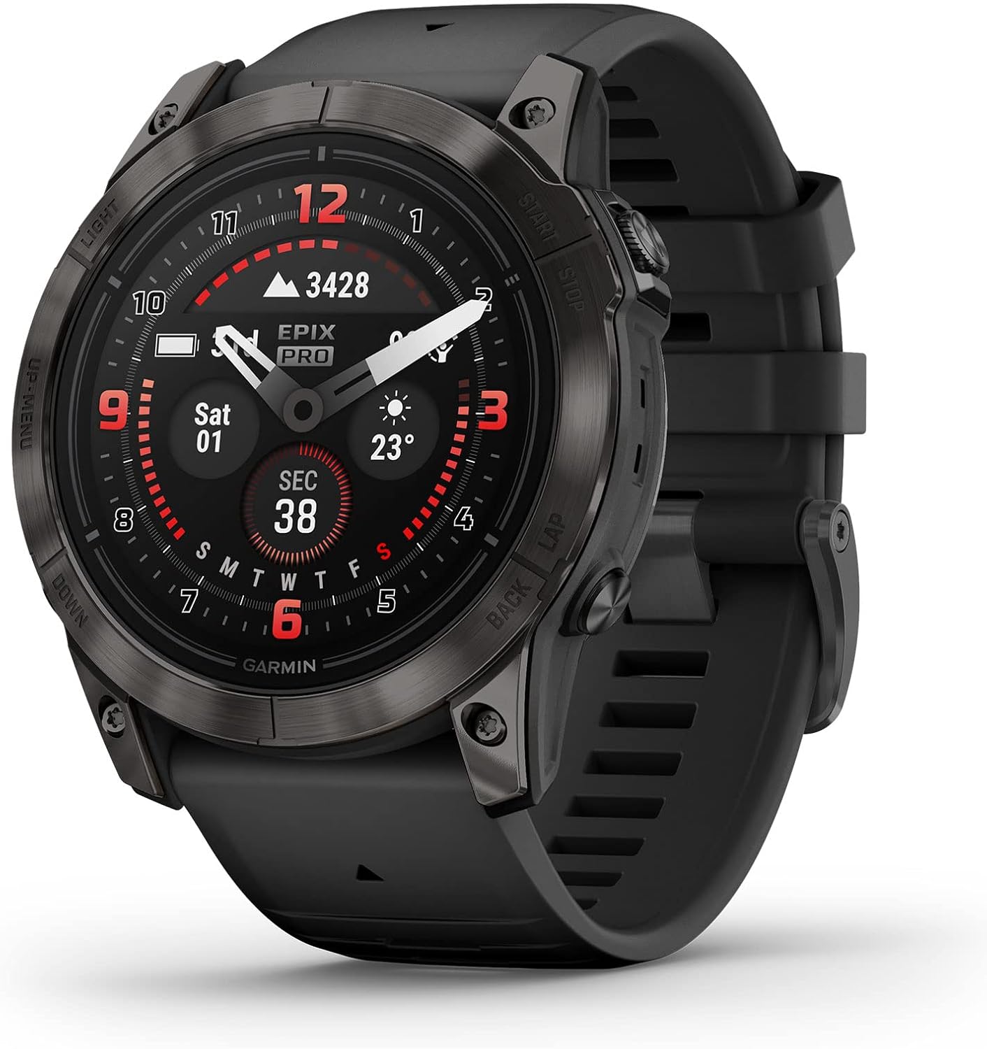Garmin epix Pro (Gen 2) Sapphire Edition, 51mm, High Performance Smartwatch, Advanced Training Technology, Built-in Flashlight, Black (Renewed)
