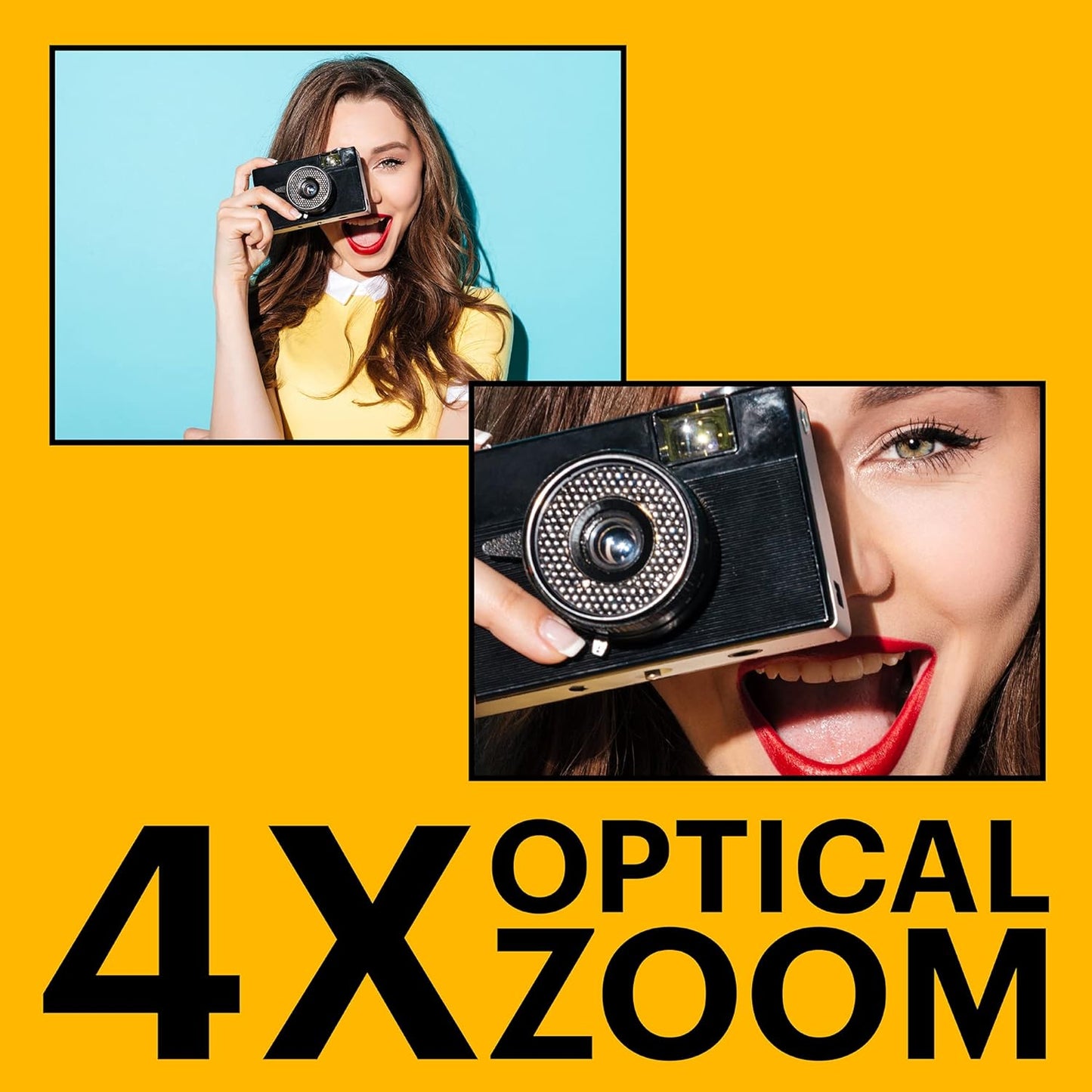 Kodak PIXPRO FZ45 Digital Camera, 16MP Point & Shoot with 4X Optical Zoom, 27mm Wide Angle, 2.7 Inch LCD, 1080p Video, Black