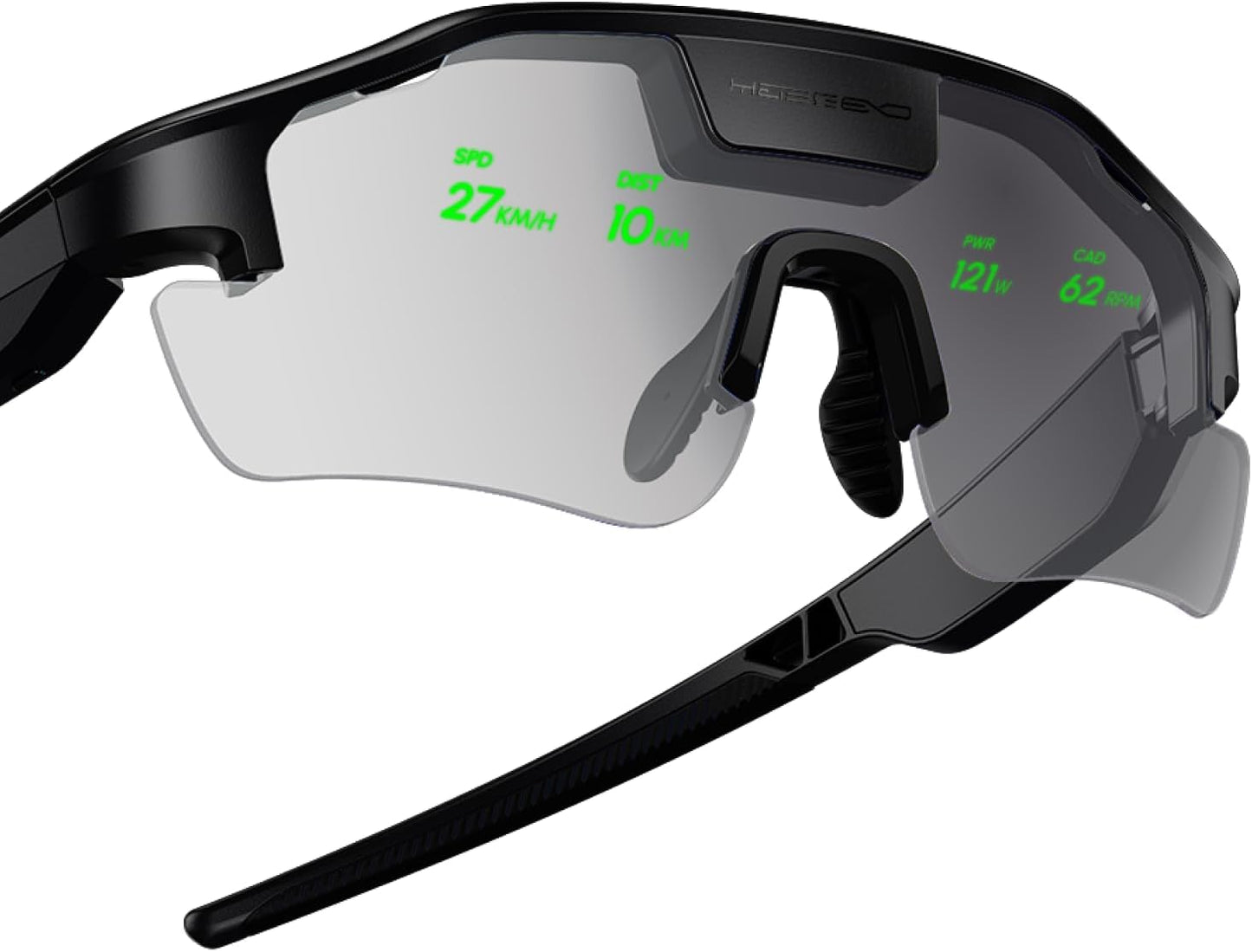 HUD Display Sports Glasses, for Cycling and Hiking, Real-Time Display, Smart Navigation, Proactive AI Alerts