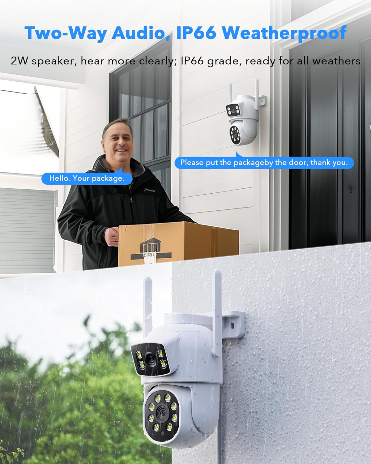 CAMCAMP Wireless Security Camera System with 10.1" Monitor, Dual Lens PTZ CCTV Camera Security System, 10CH Expandable 4K NVR,Auto Tracking, No Subscription for Outdoor Indoor, 5G & 2.4G WiFi