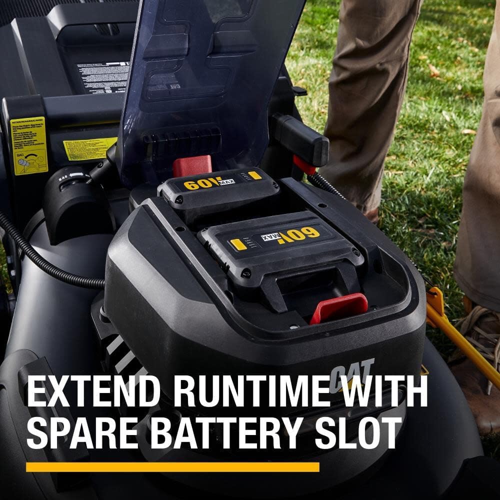 Cat DG670 60V 21" Cordless 3-In-1 Cutting Modes, Brushless Push Lawn Mower with TorqLogic - Battery & Charger Included