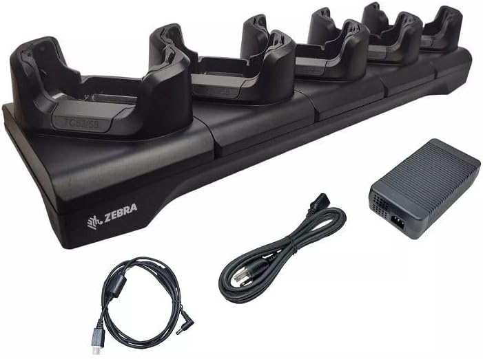 5-Port Charging Cradle Kit for Zebra TC53, TC58 Android Scanner Handhelds, CRD-NGTC5-5SC5D, Includes Power Supply (Renewed) (TC53/TC58)