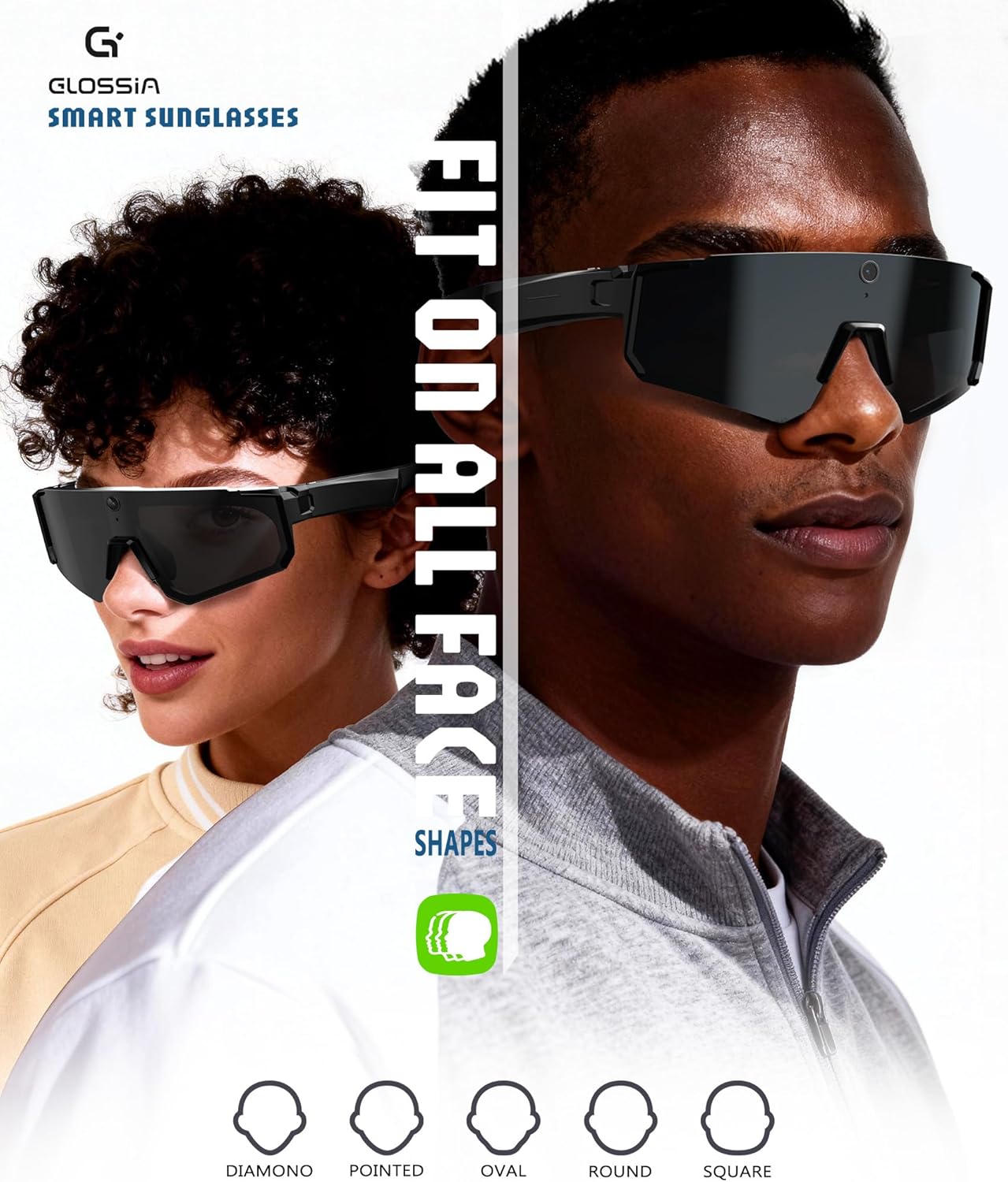 AI Ultra Pro Smart Glasses: 4K Wearable Camera with 6-Axis EIS Stabilization, ChatGPT-4o Voice Assistant, IP66 Waterproof Sport Sunglasses, Dual-Mic ENC Noise Cancelling, Obsidian Gray