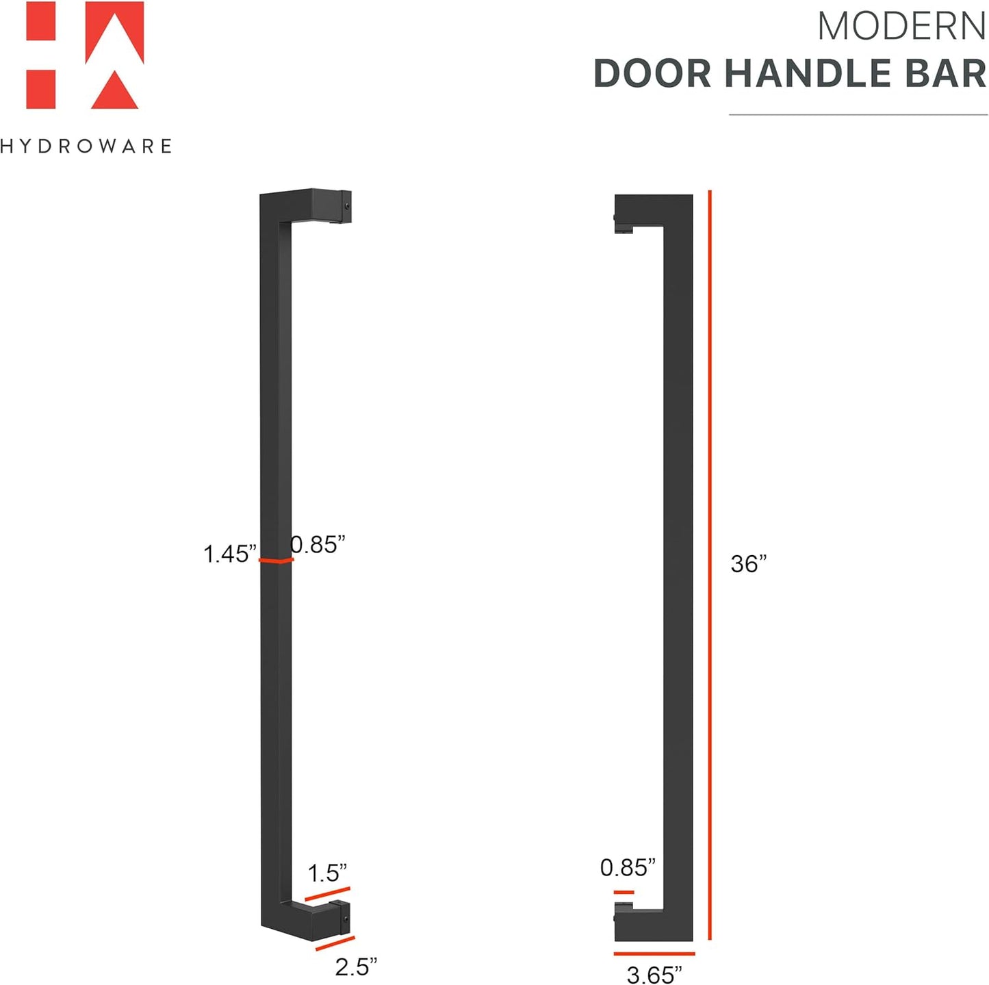 Modern Contemporary Long Stainless Steel Push Pull Door Handle for Home Entrance Glass Shower Wooden Barn & Office Store Shop Doors