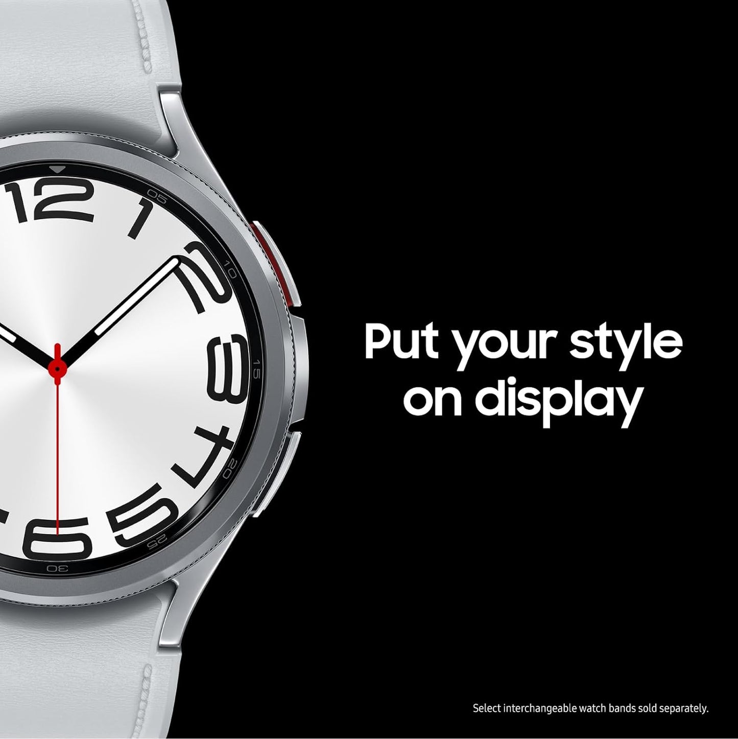 Samsung Galaxy Watch 6 Bespoke Edition 43mm Exclusive Bluetooth Smartwatch, Health, Fitness, Sleep, HR Tracker, Improved Battery, Sapphire Crystal Glass, US Version, Silver D-Buckle Band, Hybrid Blue