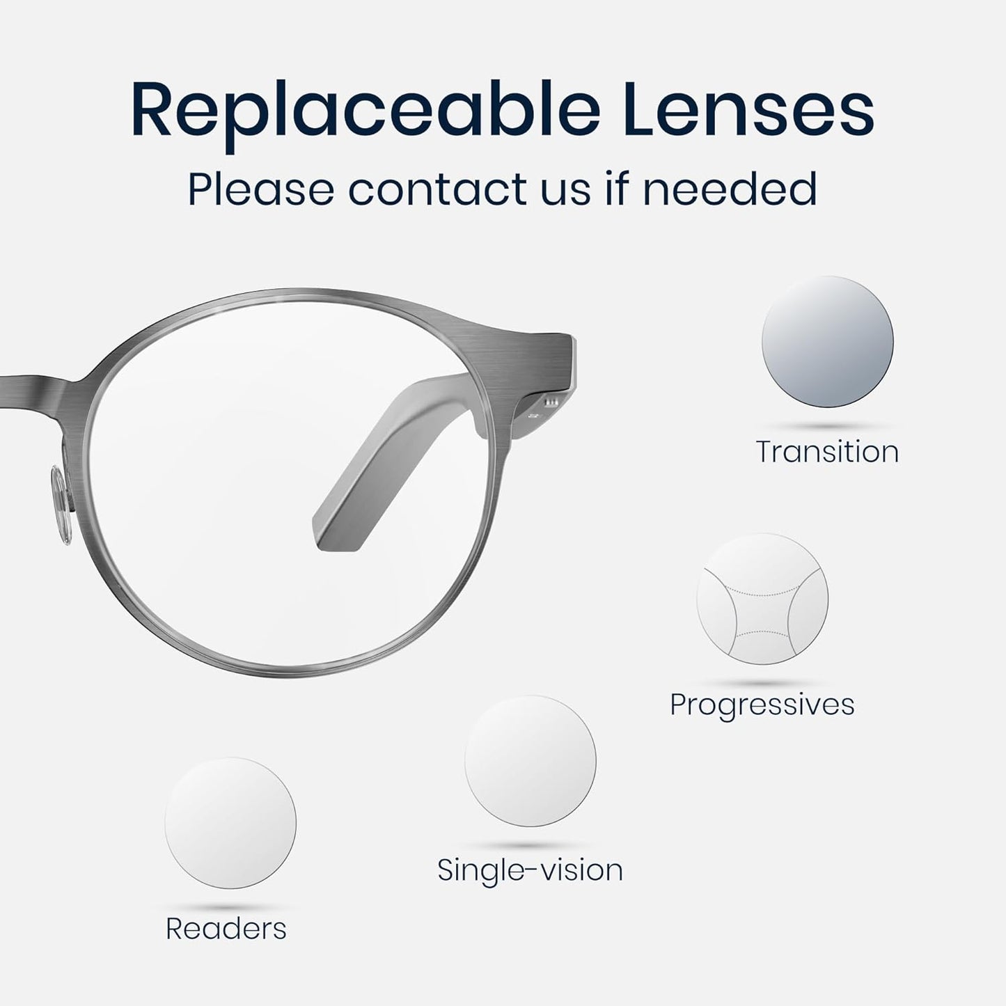 AI Smart Glasses,Titanium Frame,Real-Time Translation,Recording Glasses with ChatGPT,Bluetooth Audio Glasses, 48H Battery Life for Men and Women,Gray