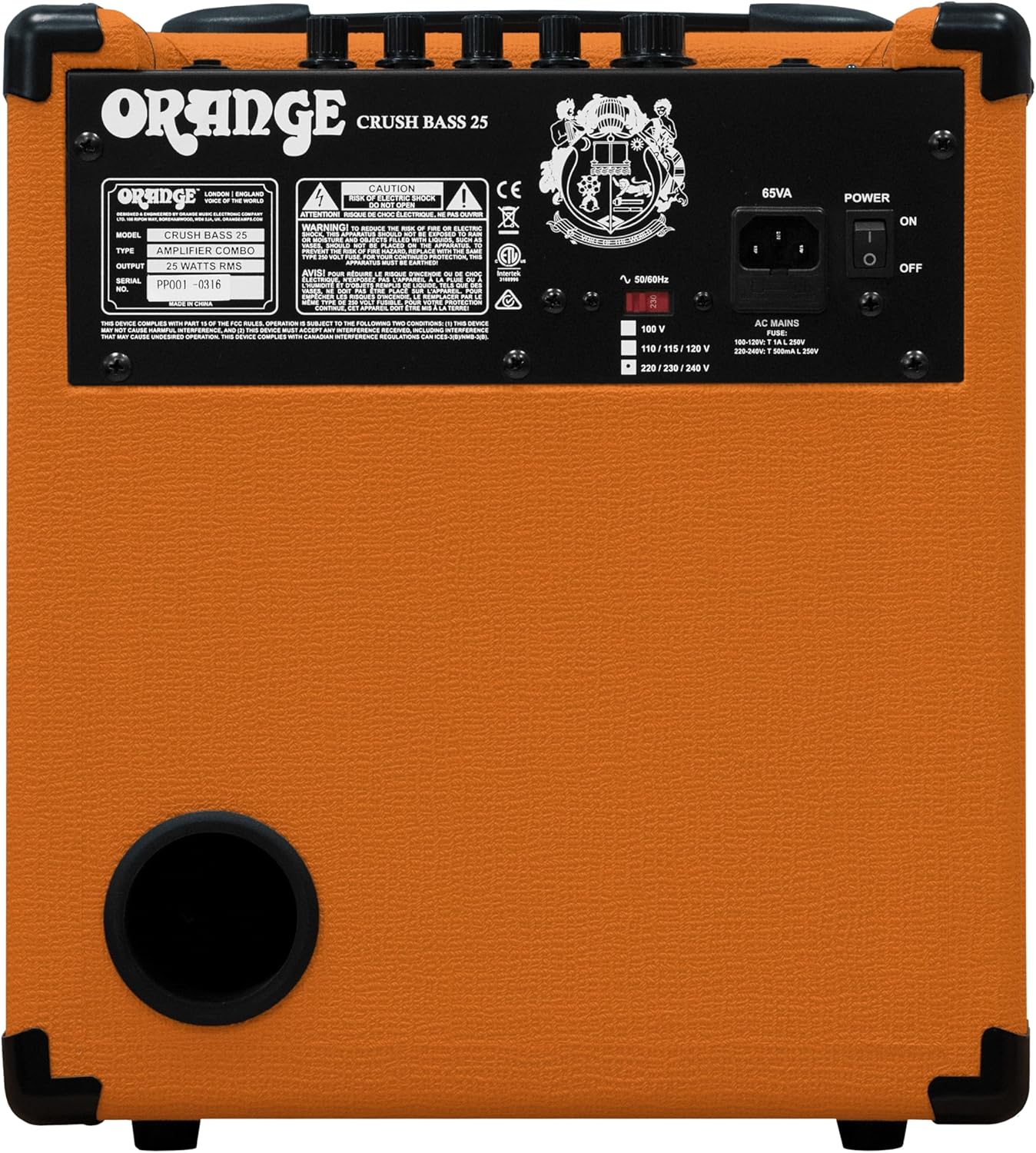 Orange Crush Bass 25 25W 8" Guitar Amplifier and Speaker Combo,