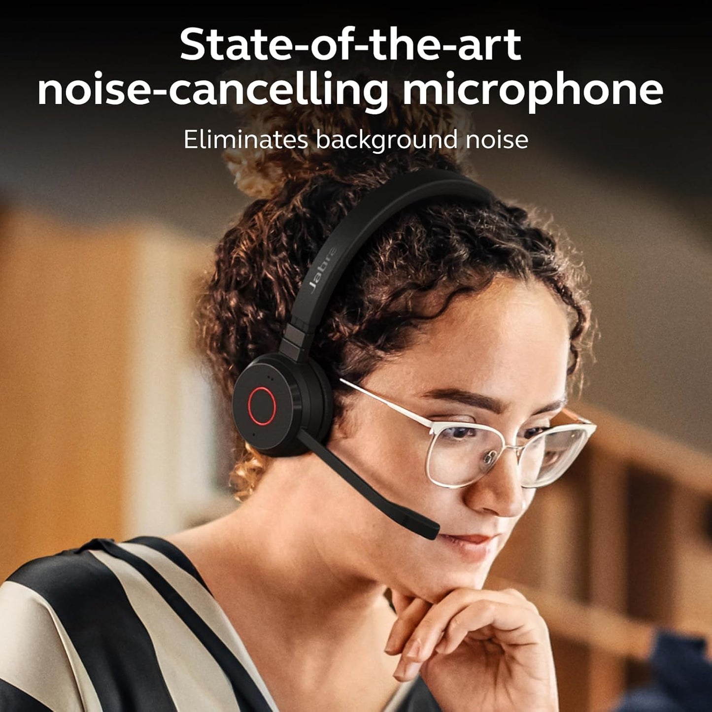 Jabra Evolve 65 TE (Third Edition) Wireless Single-Ear Headphones - Noise-Canceling Mic, 16 hrs Battery Life, Dual Connectivity, Works with All UC Platforms Like Zoom & Google Meet, Black