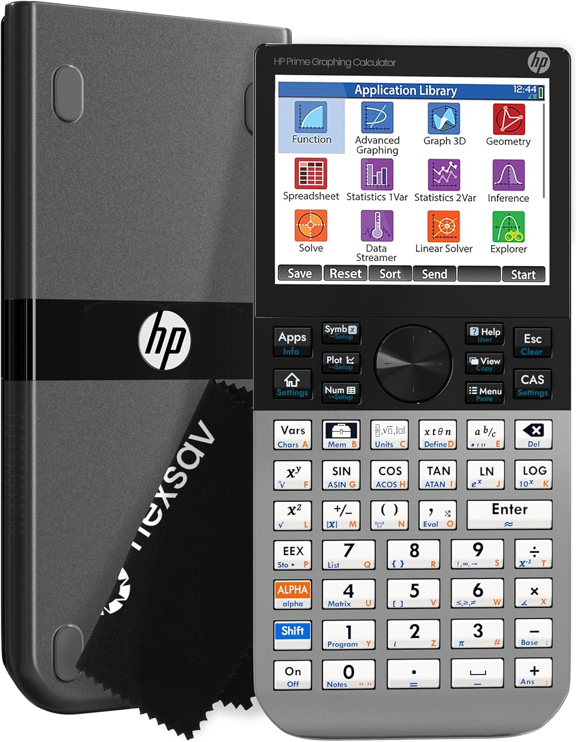 HP Prime G2 Graphing Calculator – Multi-Touch 3.5" Color Display CAS Exam Approved SAT/AP/IB Scientific Calculator for School, Highschool, College Students – Programmable, 256MB, Includes Case + Cloth