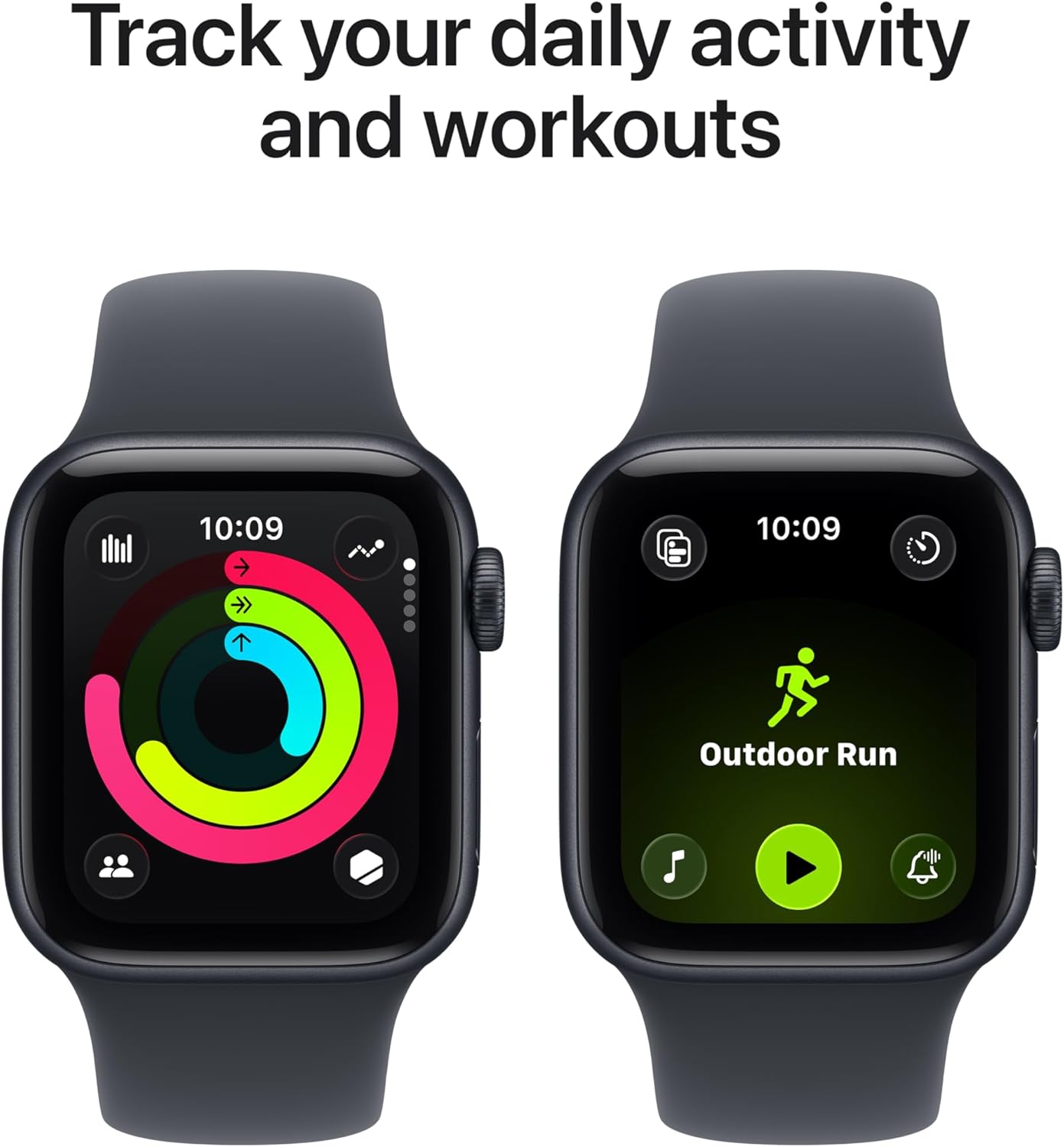 Apple Watch SE 3 GPS 40mm Smartwatch with Midnight Aluminum Case with Midnight Sport Band - S/M. Fitness and Sleep Trackers, Heart Rate Monitor, Always-On Display, Water Resistant