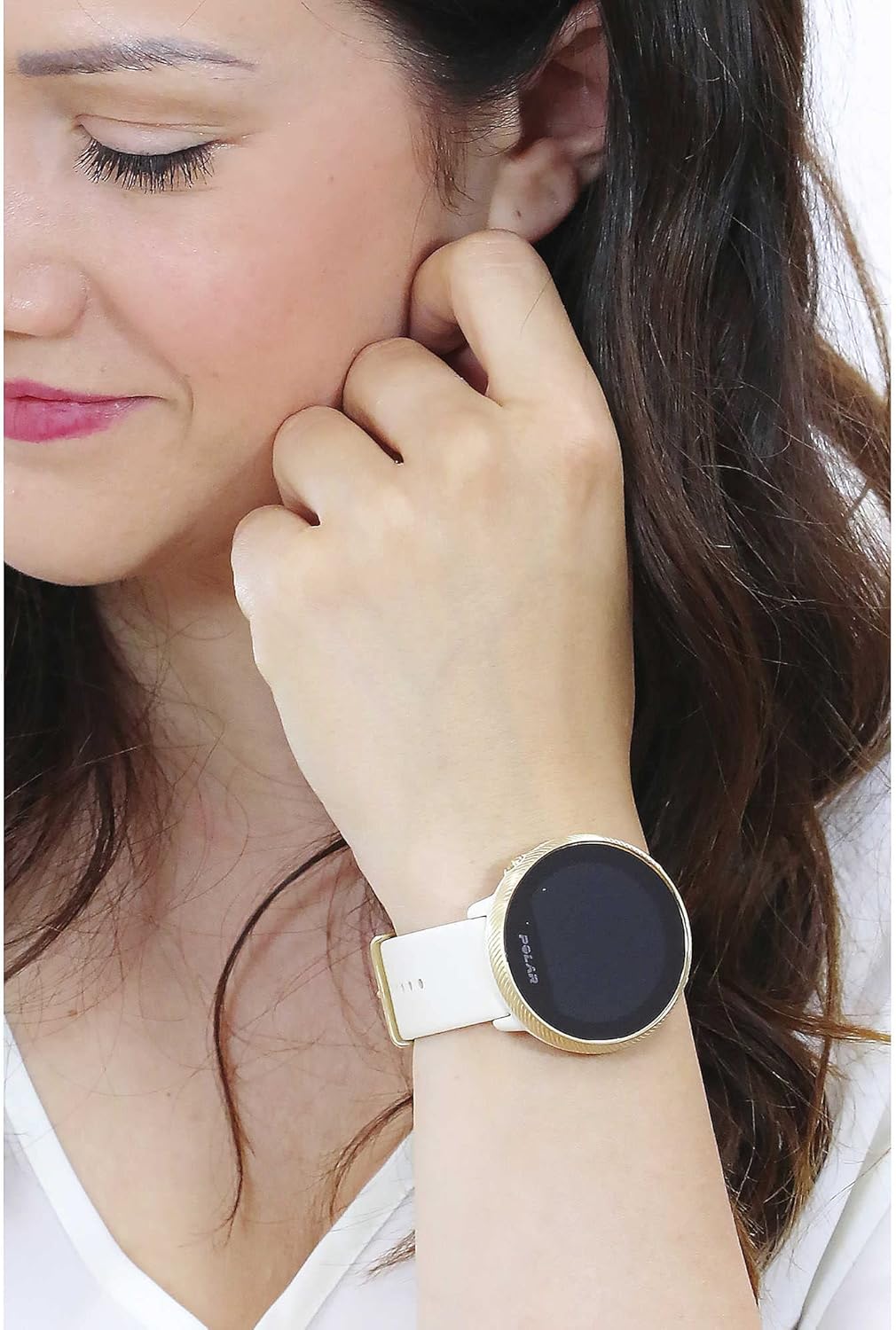POLAR Ignite 2 Series Water Resistant Smartwatch with GPS, Heart Rate Monitoring, Sleep Analysis and Personalized Fitness Tracking, S-L, for Men or Women, Champagne/Gold