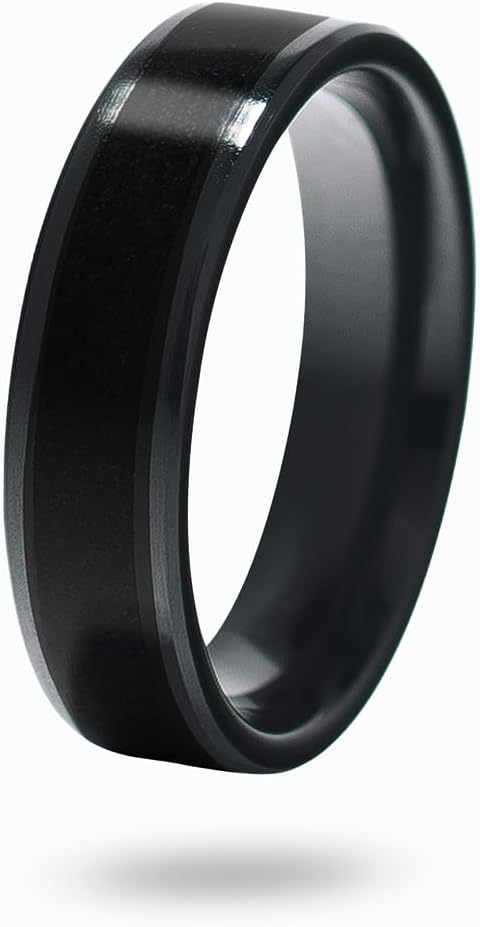 CNICK Tesla Smart Ring Accessories: Ceramic Ring for Model 3/S/X/Y/CT to Replace Key Card Key fob. (11, Black)