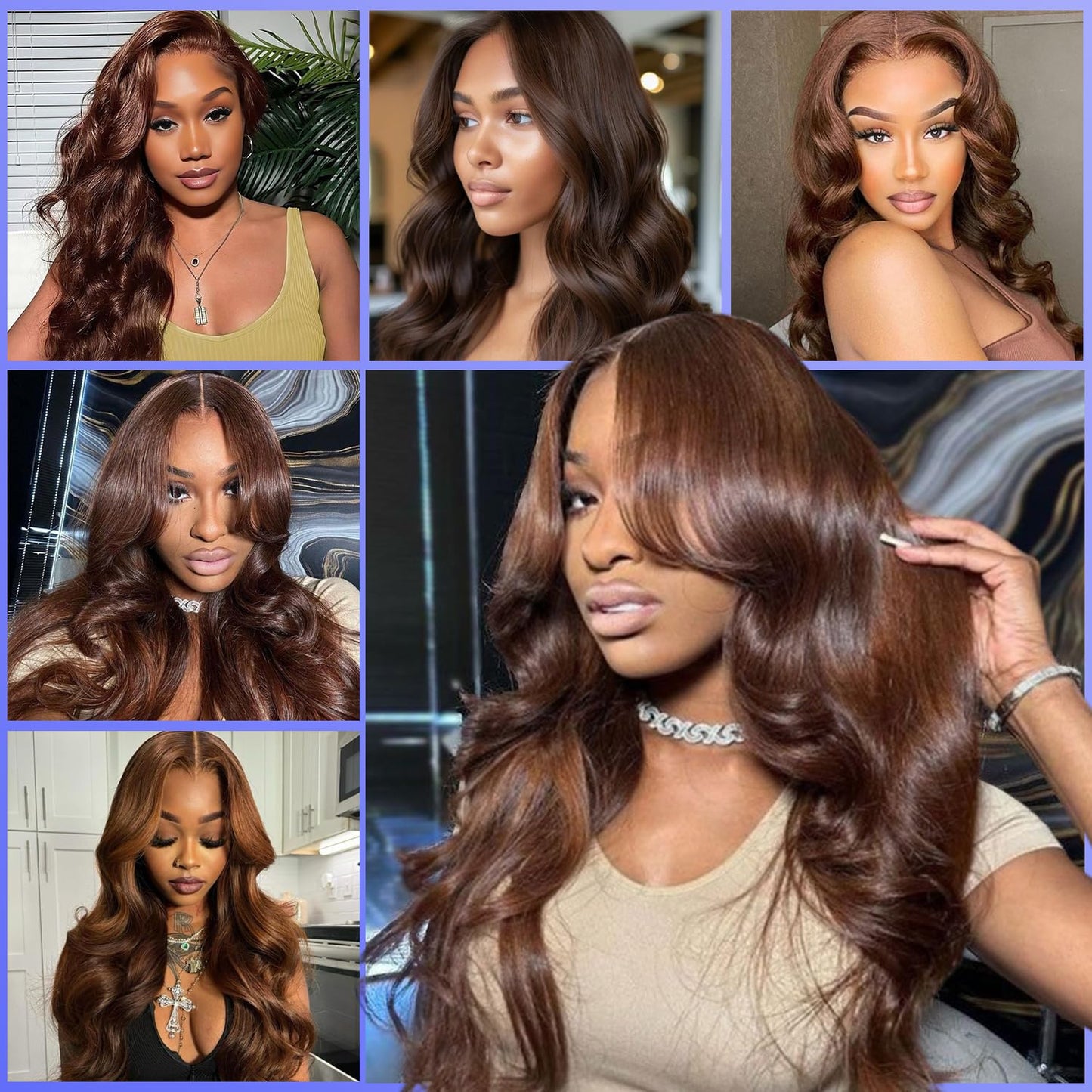 Body Wave Bundles Human Hair 20 22 24 24 Inch Brown Human Hair Bundles 12A 100% Unprocessed Indian Virgin Hair 4 Bundles Deal Dark Brown Chocolate Color Extension Color 4#