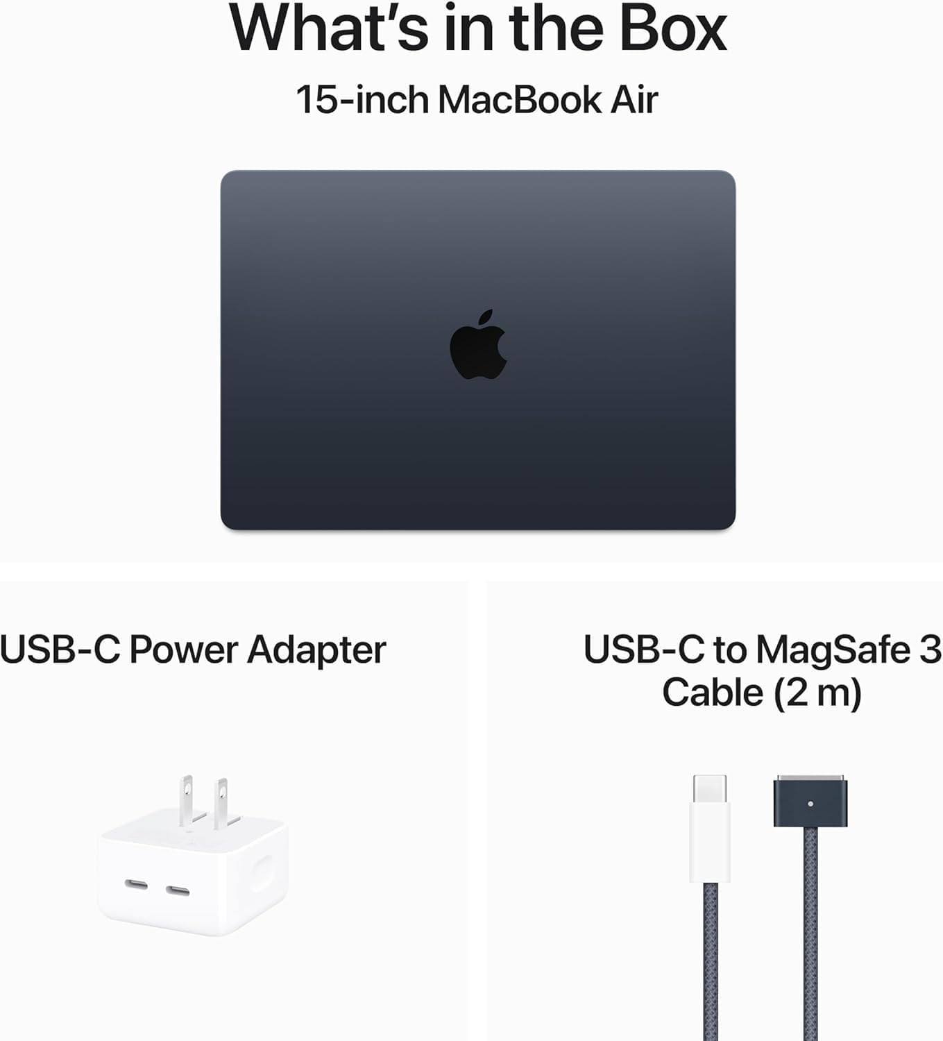 2024 Apple MacBook Air with Apple M3 Chip (15-inch, 8GB RAM, 512GB SSD Storage) (QWERTY English) Midnight (Renewed Premium)