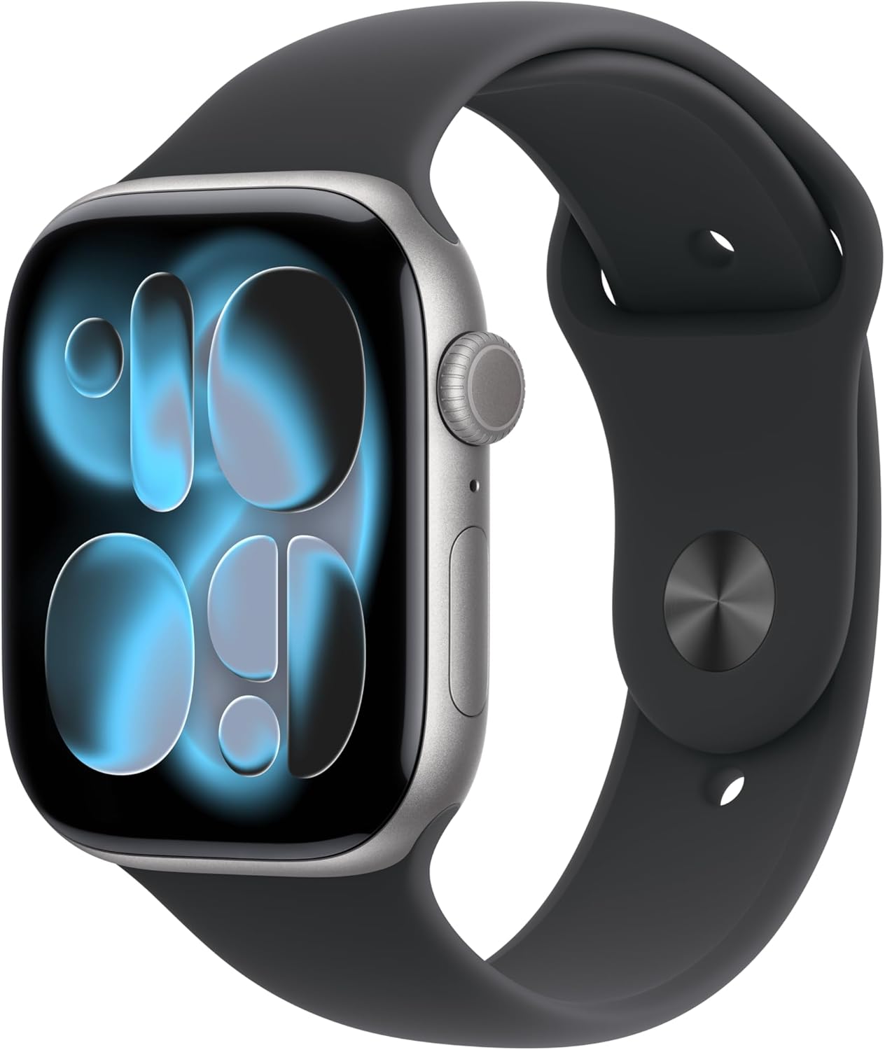Apple Watch Series 11 GPS 46mm Smartwatch with Space Gray Aluminum Case with Black Sport Band - M/L. Sleep Score, Fitness Tracker, Health Monitoring, Always-On Display, Water Resistant