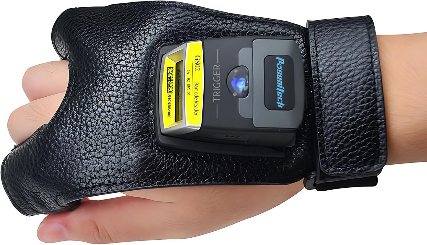 Glove Barcode Scanner 2D GS02 Wearable Zebra SE4107 Reader IP65 Touch Scanning NFC Support Multi-Language for Warehouse, Management System,