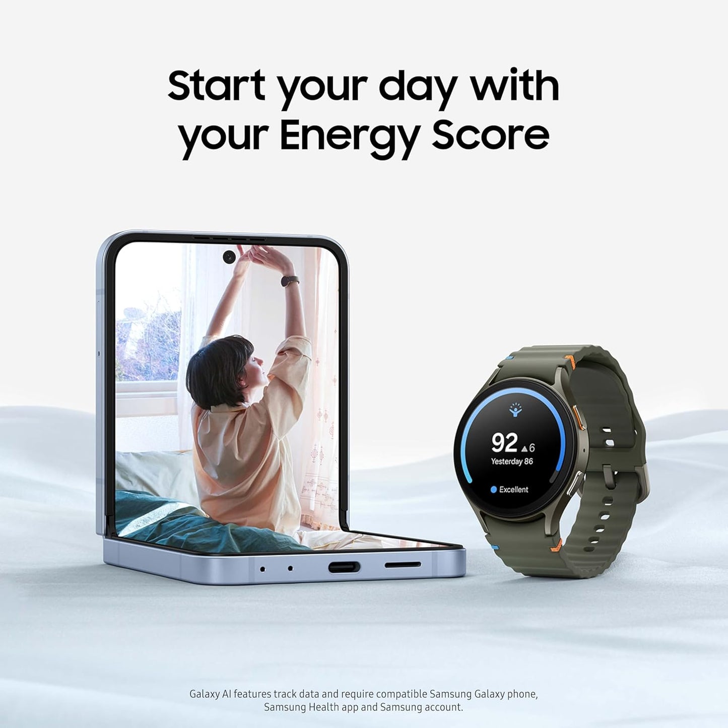 SAMSUNG Galaxy Watch 7 40mm Bluetooth AI Smartwatch w/Energy Score, Wellness Tips, Heart Rate Tracking, Sleep Monitor, Fitness Tracker, 2024, SM-L300NZECXAA Cream (Renewed)