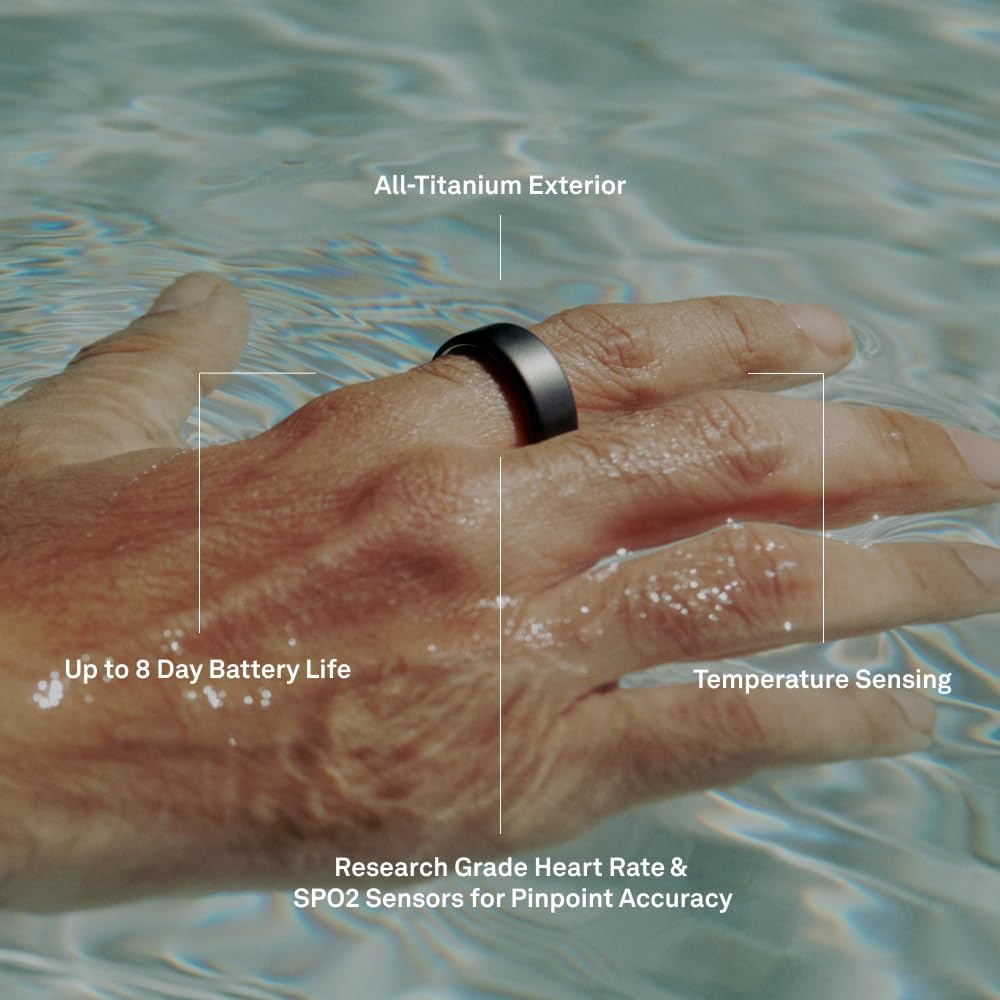 Oura Ring 4 - Gold - Size 8 - Sleep, Activity, Women's Health, AI Advisor, Up to 8 Days of Battery Life, Size Before You Buy, Android & iOS Compatible