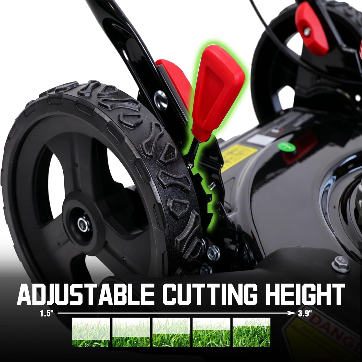 PowerSmart 18-Inch Gas Push Lawn Mower with 144cc 4-Cycle OHV Engine, Side-Discharge, 5-Position Adjustable Cutting Height (DB8618C)