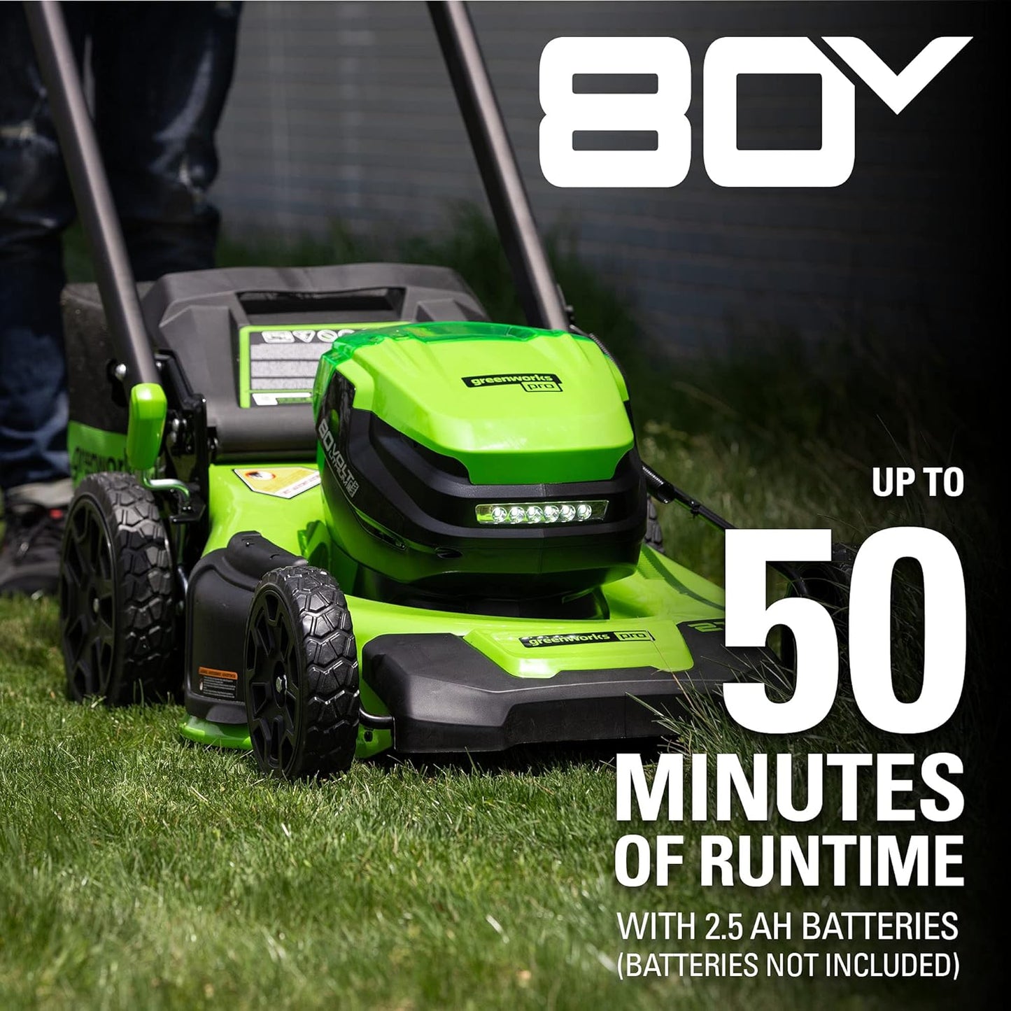 Greenworks 80V 21" Cordless Battery Push Lawn Mower,730 CFM Cordless Battery Leaf Blower,Combo Kit w/(1) 4Ah Battery & (1) 4A Rapid Charger