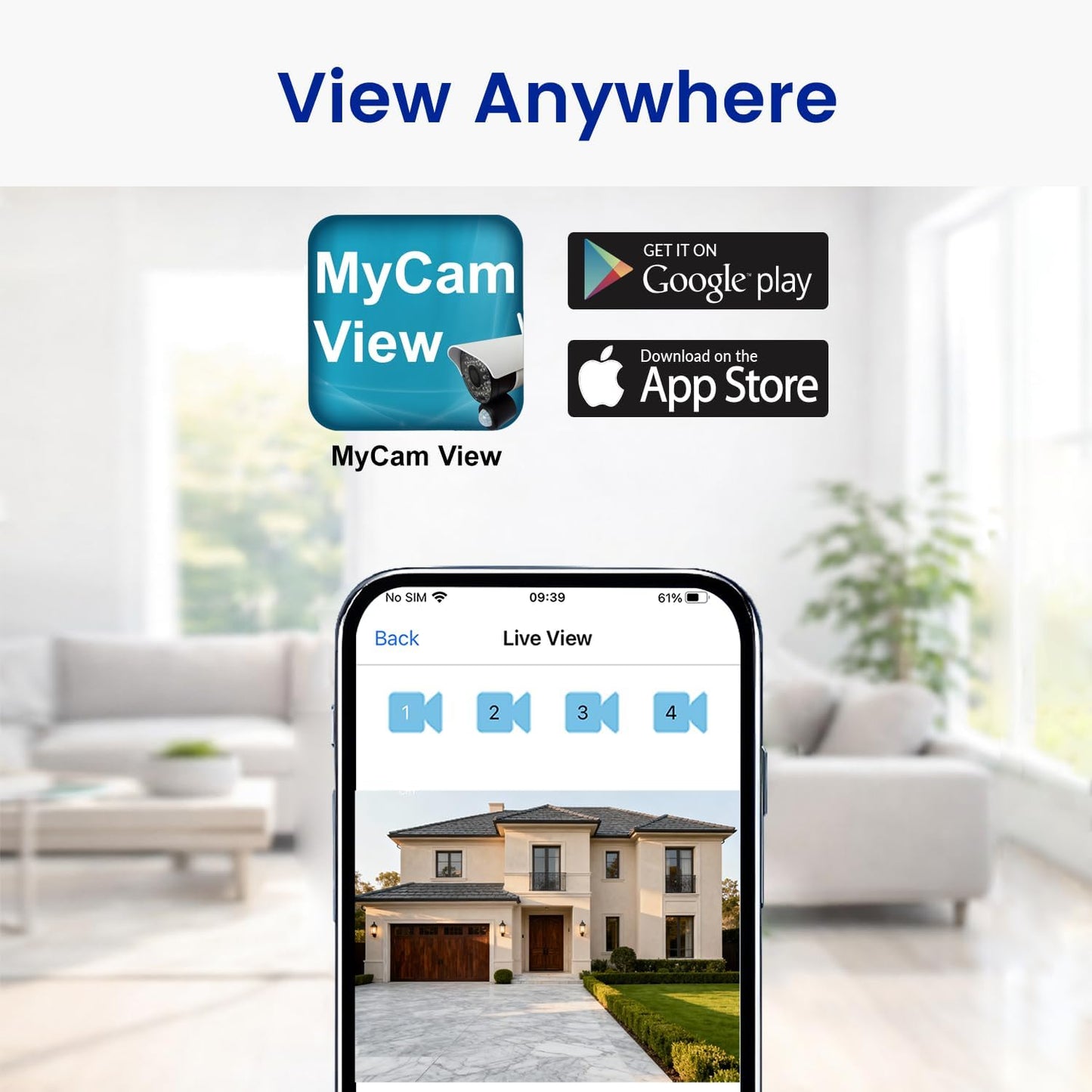 CasaCam Wireless Security Camera System | 7" Touchscreen Monitor and 2 720p Cameras | AC Powered, No Monthly Fees, Two-Way Audio, Free APP, Micro SD Card and Battery Installed, GuardianCam Air VS802