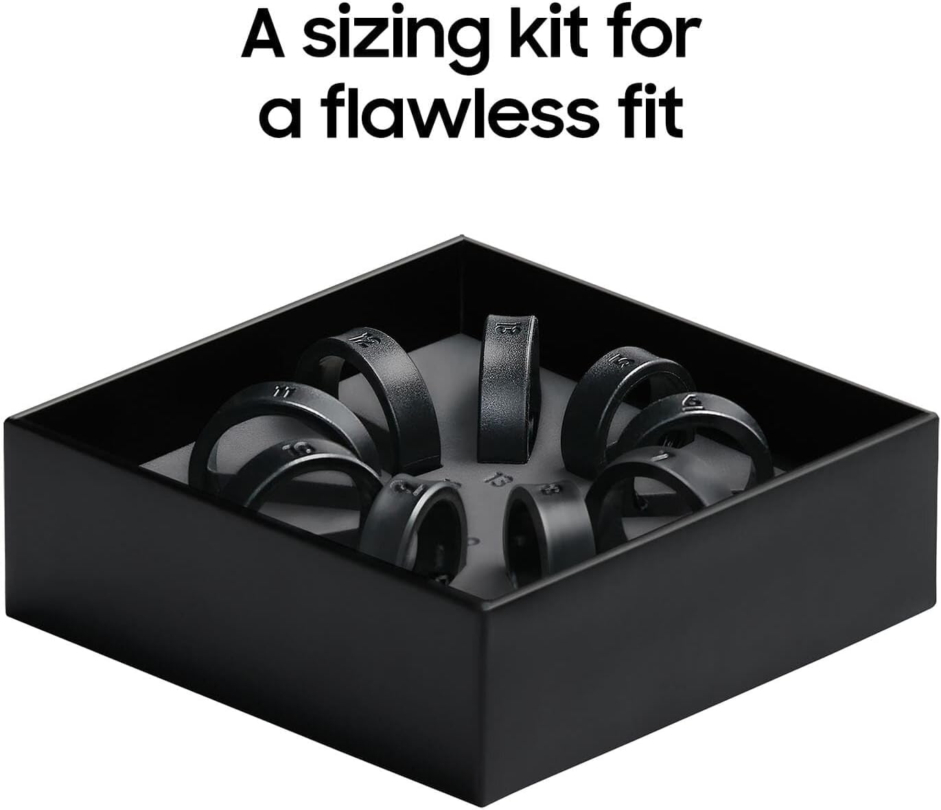 SAMSUNG Galaxy Ring, AI Smart Ring, Size First w/Sizing Kit, No App Subscription, Fitness Monitor, Sleep Tracker, Up to 7-Day Battery, Size 8, Titanium Black US Version, 1Yr Manufacturer Warranty