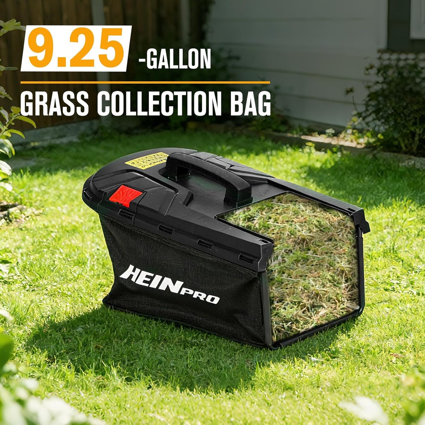 HEINPRO 14" Cordless Lawn Mower Compatible with Milwaukee M18 Battery, 2-in-1 Brushless Electric Lawn Mower for Small Yards, Push Mowers with 5-Position Height Adjustment, Red (Tool Only)