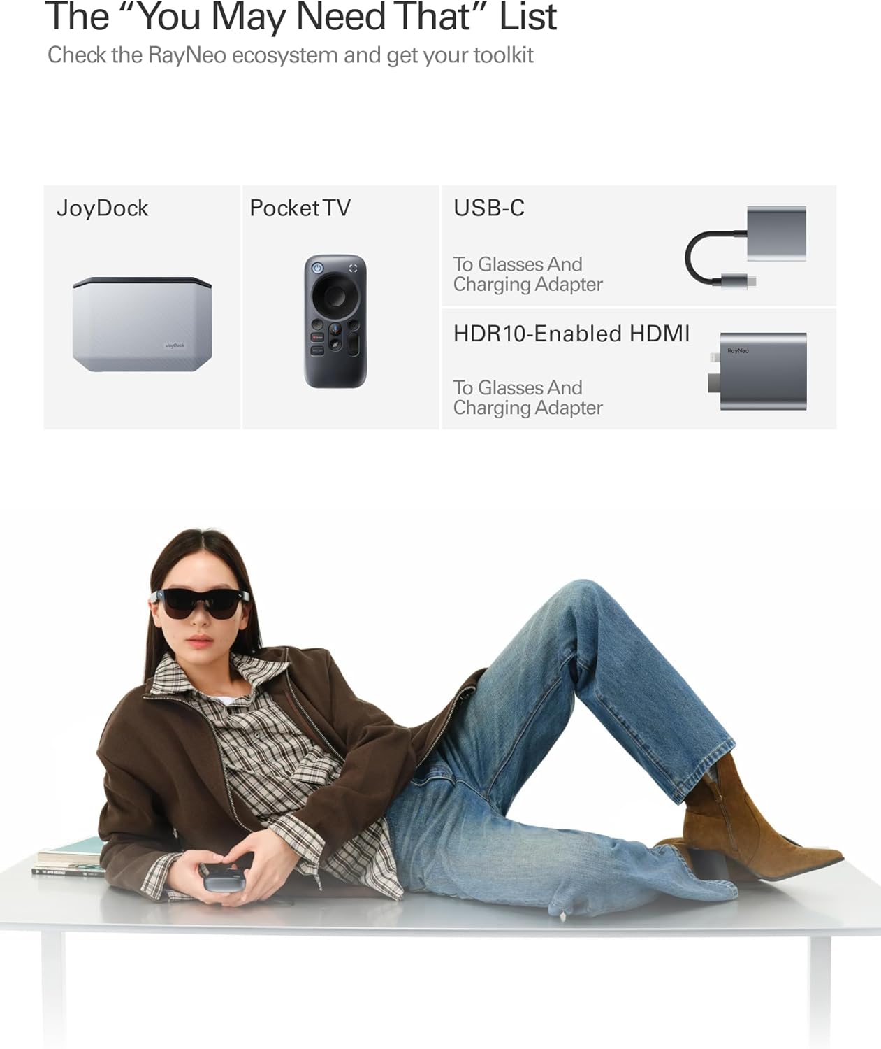 RayNeo Air 4 Pro AR/XR Glasses - 201" HDR10 Video Display, Vision 4000 Chip, Audio by Bang & Olufsen, 3D Movies & Gaming Smart Glasses for iPhone 17,16,15/Android/Switch 2/Mac/PS4/5-4 Pro