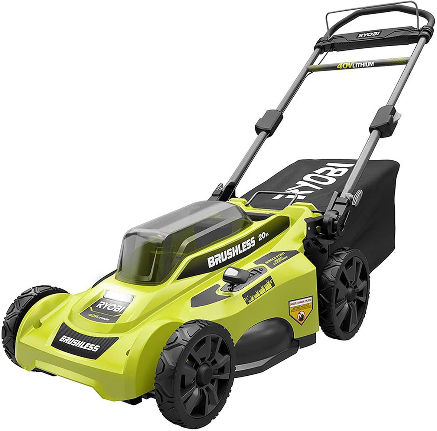 RYOBI Lawn Mower 20 in. 40-Volt Lithium-Ion Brushless Cordless Walk Behind