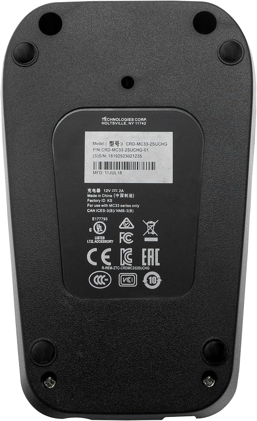 Charger Cradle for Zebra MC3300 MC3300x MC3300ax MC3400 MC330K MC330M MC330L MC333R MC3450 Barcode Scanner, CRD-MC33-2SUCHG-01, Single Slot Charging Dock & Communication Station