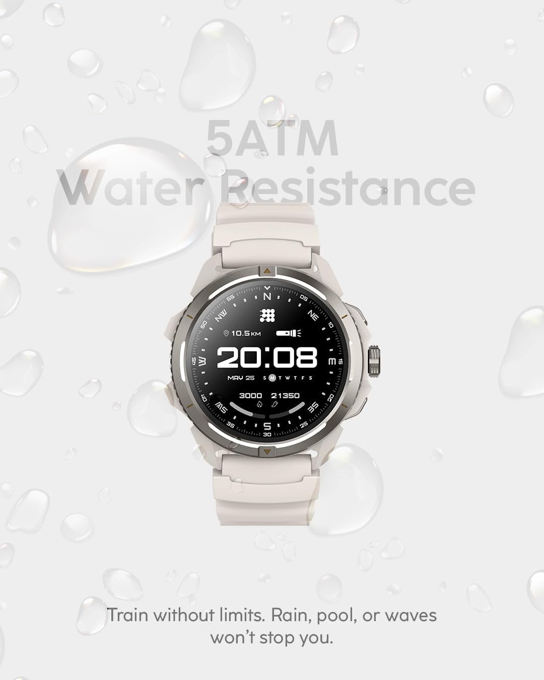 Cubitt Terra Rugged Smartwatch with Dual-Band GPS, 1.48” AMOLED Display, Offline Maps, VITA AI, AI Coach, Readiness Score, 5ATM, 14-Day Battery – Military Green