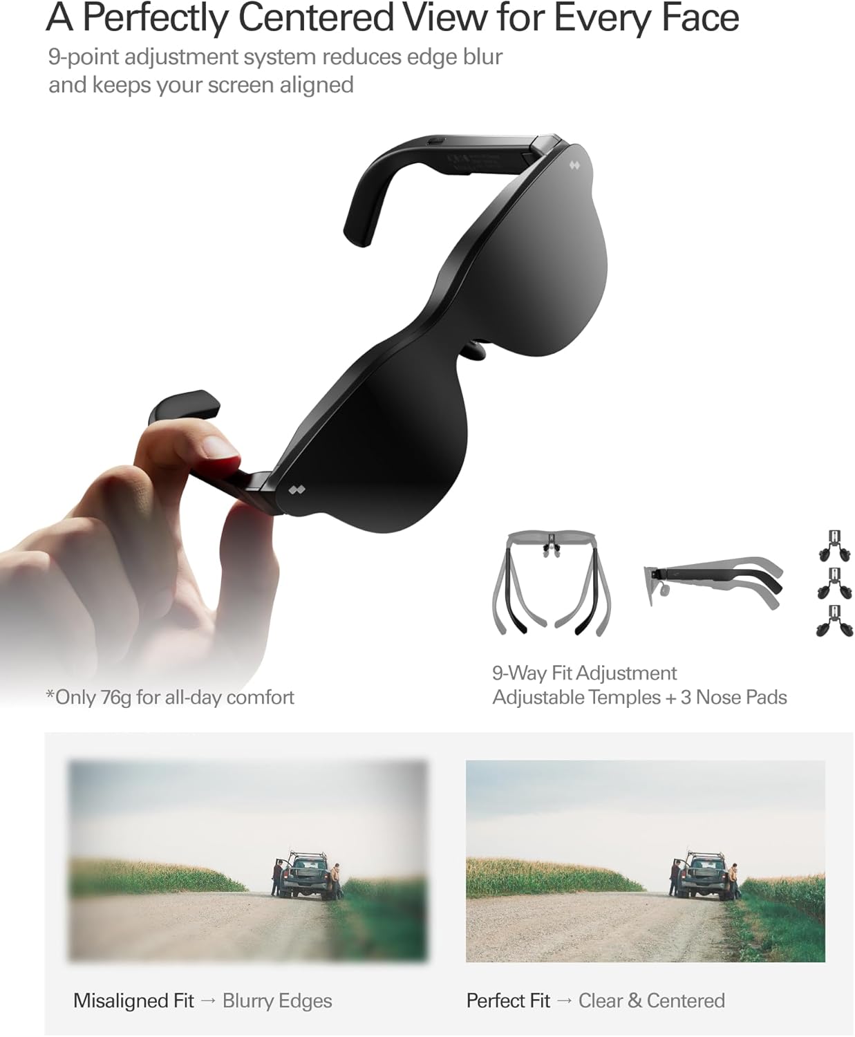 RayNeo Air 4 Pro AR/XR Glasses - 201" HDR10 Video Display, Vision 4000 Chip, Audio by Bang & Olufsen, 3D Movies & Gaming Smart Glasses for iPhone 17,16,15/Android/Switch 2/Mac/PS4/5-4 Pro