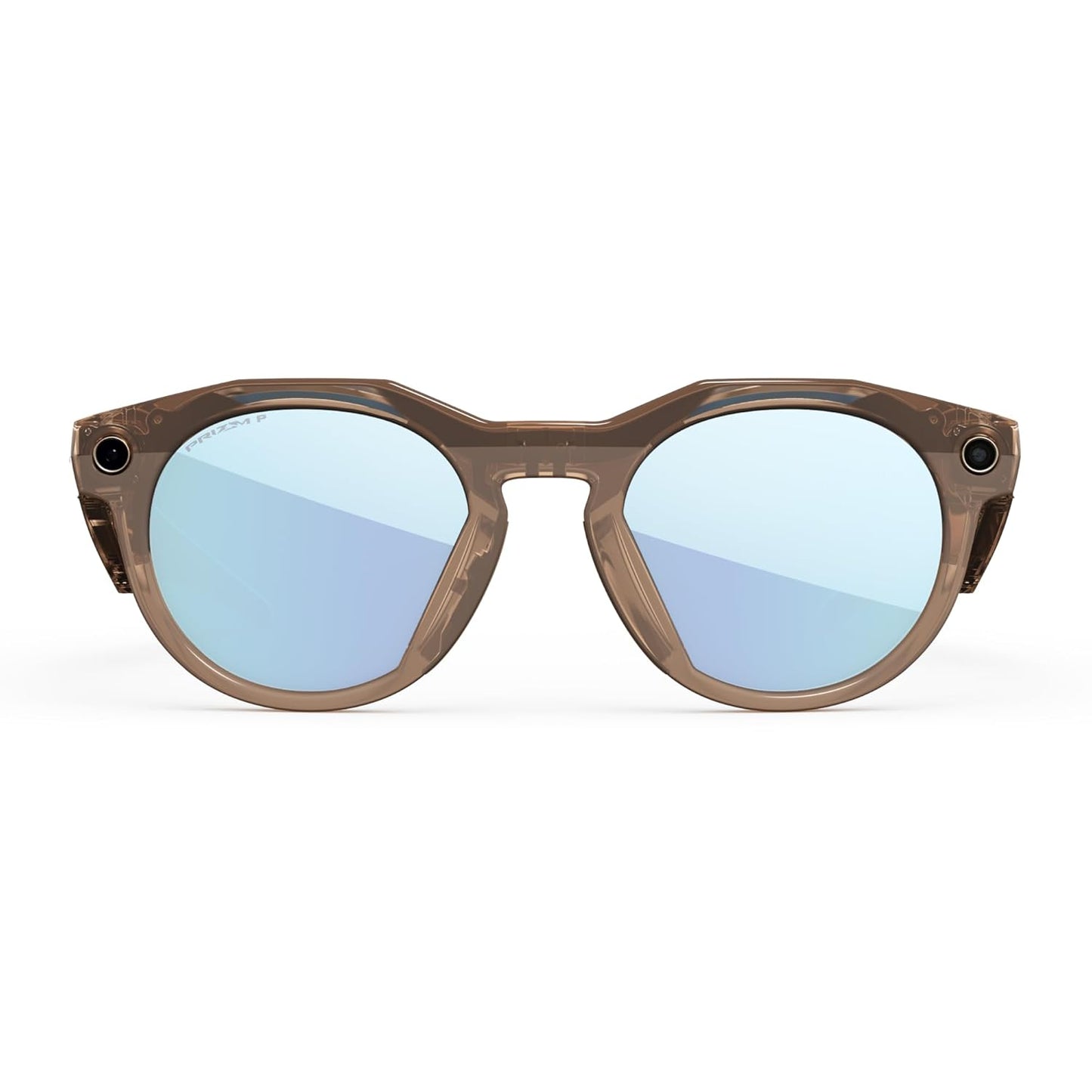Oakley Meta HSTN, Brown Smoke | Smart AI Glasses for Men, Women — Performance for Sports, Athletes — Camera, Audio, Video — 8 Hour Battery — 3K HD Resolution — Deep Water Polarized Lenses