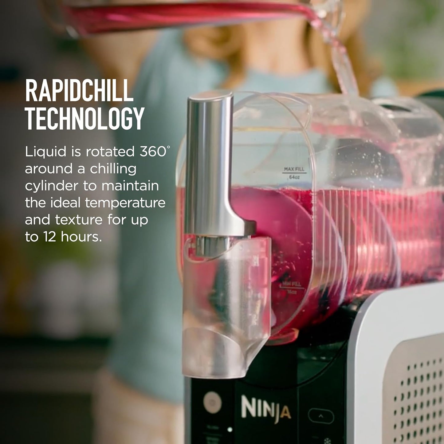 Ninja SLUSHi Frozen Drink & Slushie Machine with RapidChill Technology | 88 oz. Easy Fill Vessel | 5 Preset Programs | Make Margaritas, Frappés, & More | With Dishwasher Safe Parts | Black | FS301
